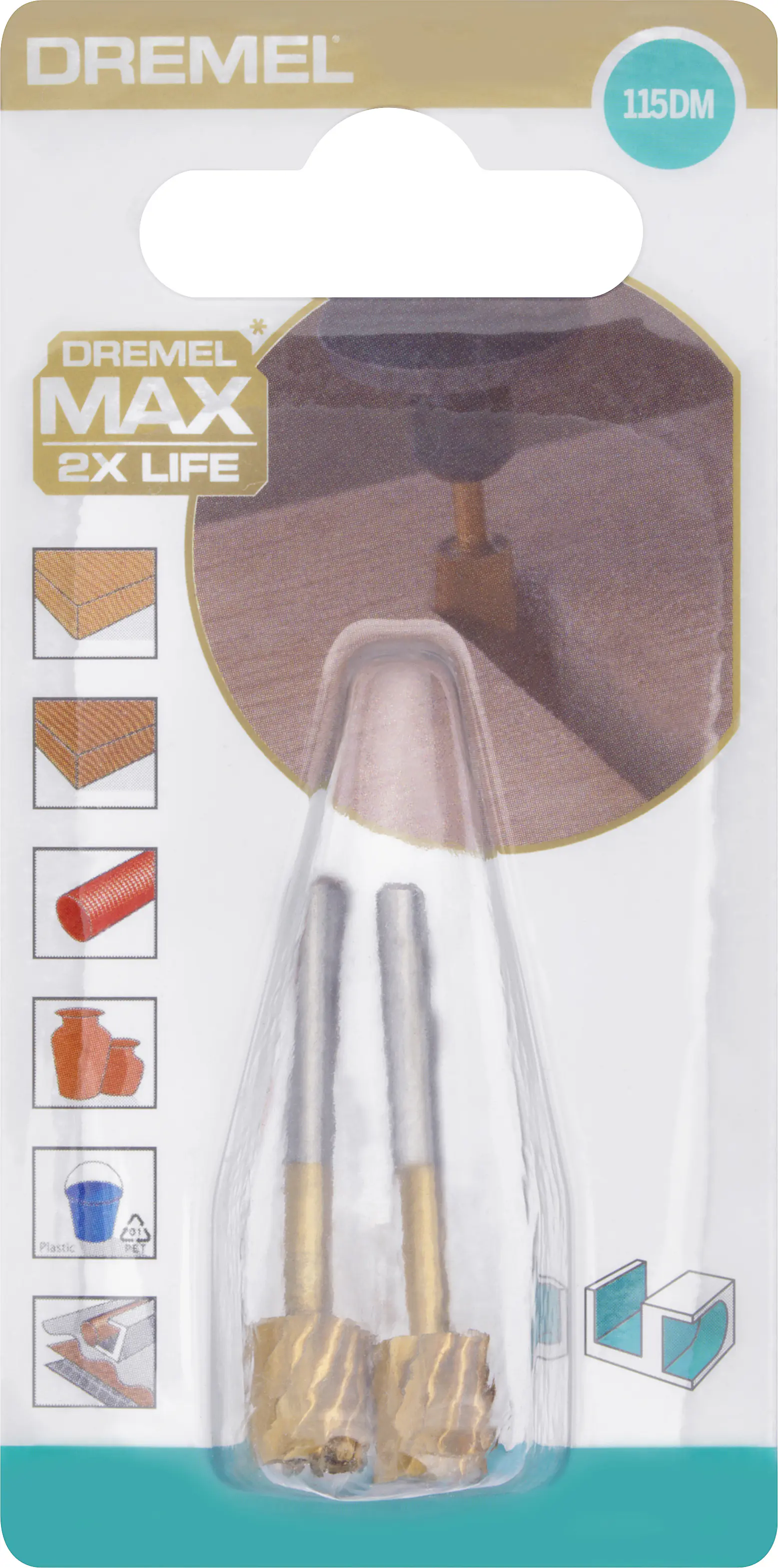 Dremel Max Hochgeschwindigkeits-Fräsmesser zylindrisch Ø 7,8 mm 115DM 2 Stück Dremel Max Hochgeschwindigkeits-Fräsmesser zylindrisch Ø 7,8 mm 115DM 2 Stück