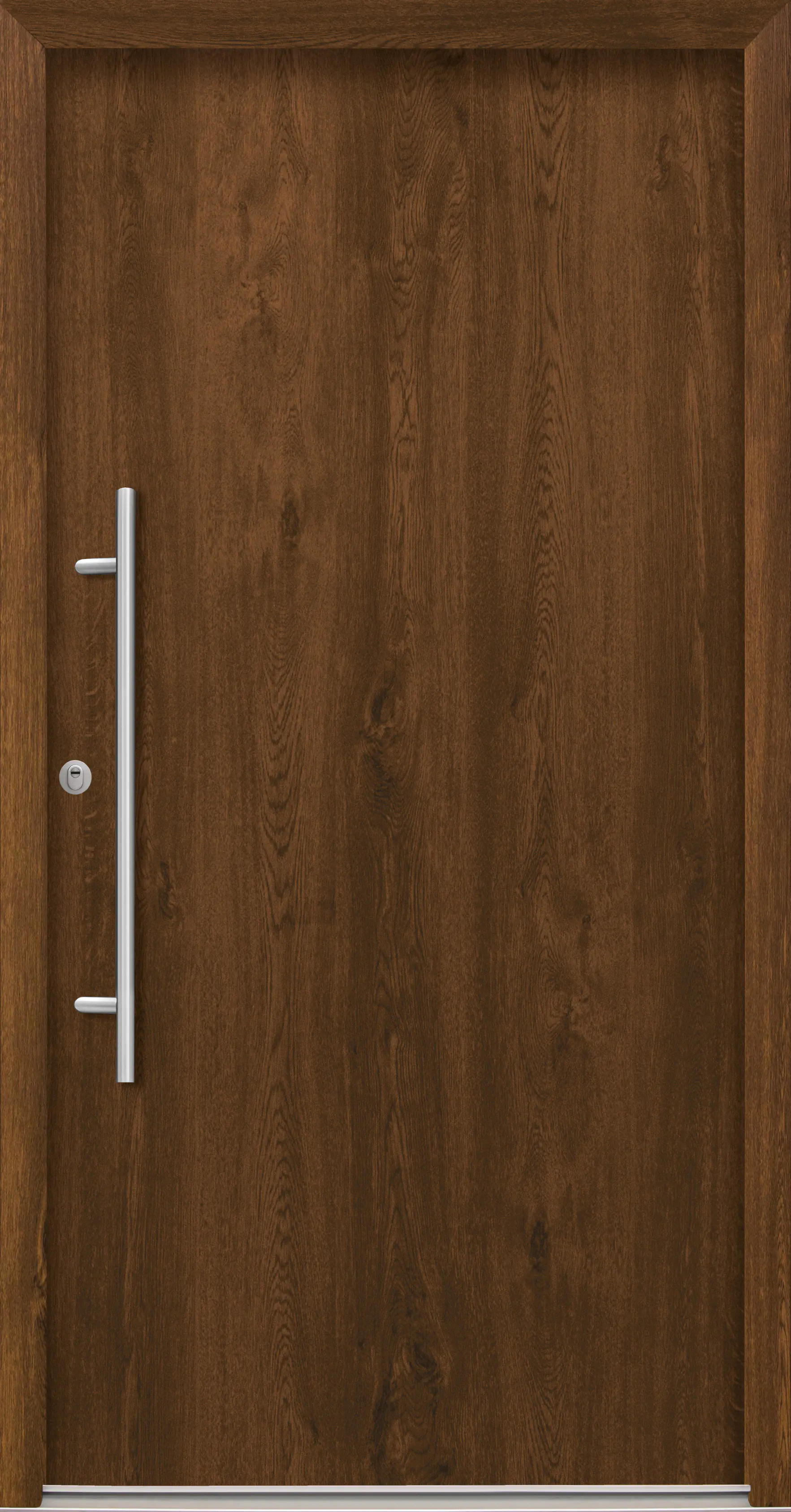 Splendoor Haustür Passivedoor Premium B05 RC2 Nussbaum DIN Links 100 x 210 cm