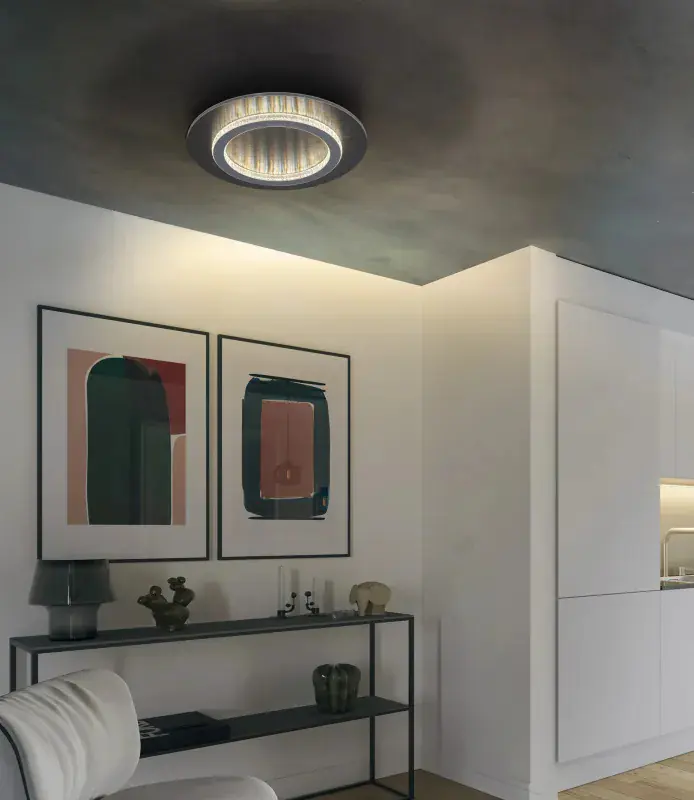 Globo Deckenleuchte Jayden Ø 35 x 5,5 cm schwarz CCT