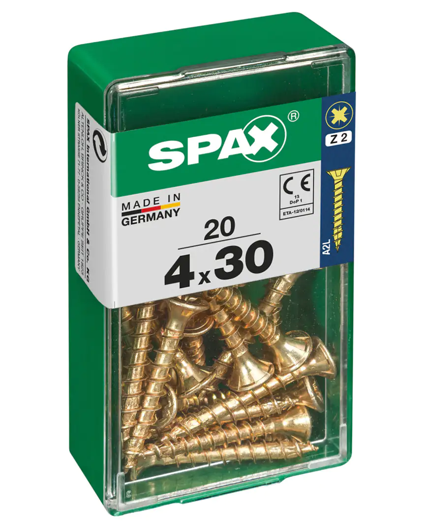 Spax Universalschrauben 4.0 x 30 mm PZ 2 - 20 Stk.