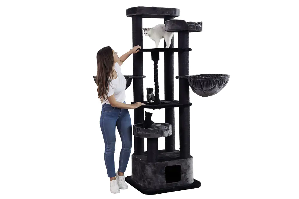 Nobby Kratzbaum Musan H 203 cm schwarz/grau