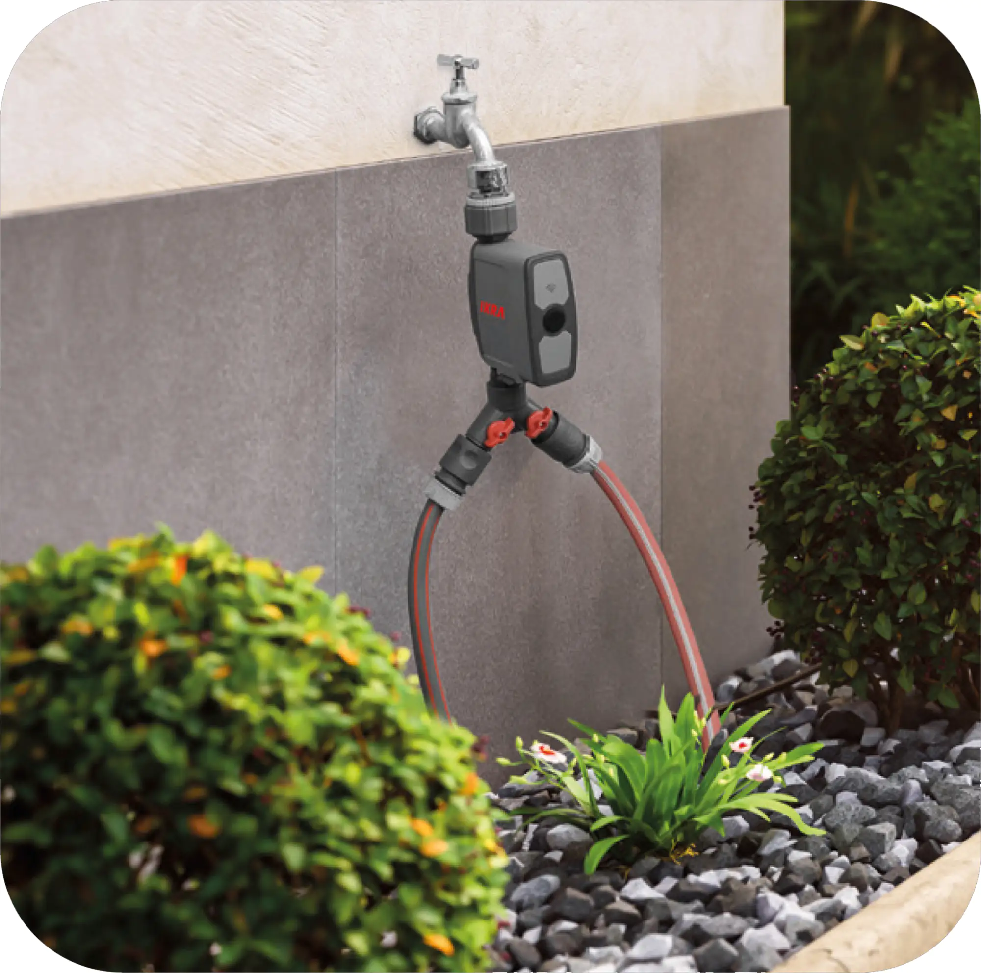 Ikra Bewässerungscomputer Wlan inkl. Wlan Gateway mit Steckdose