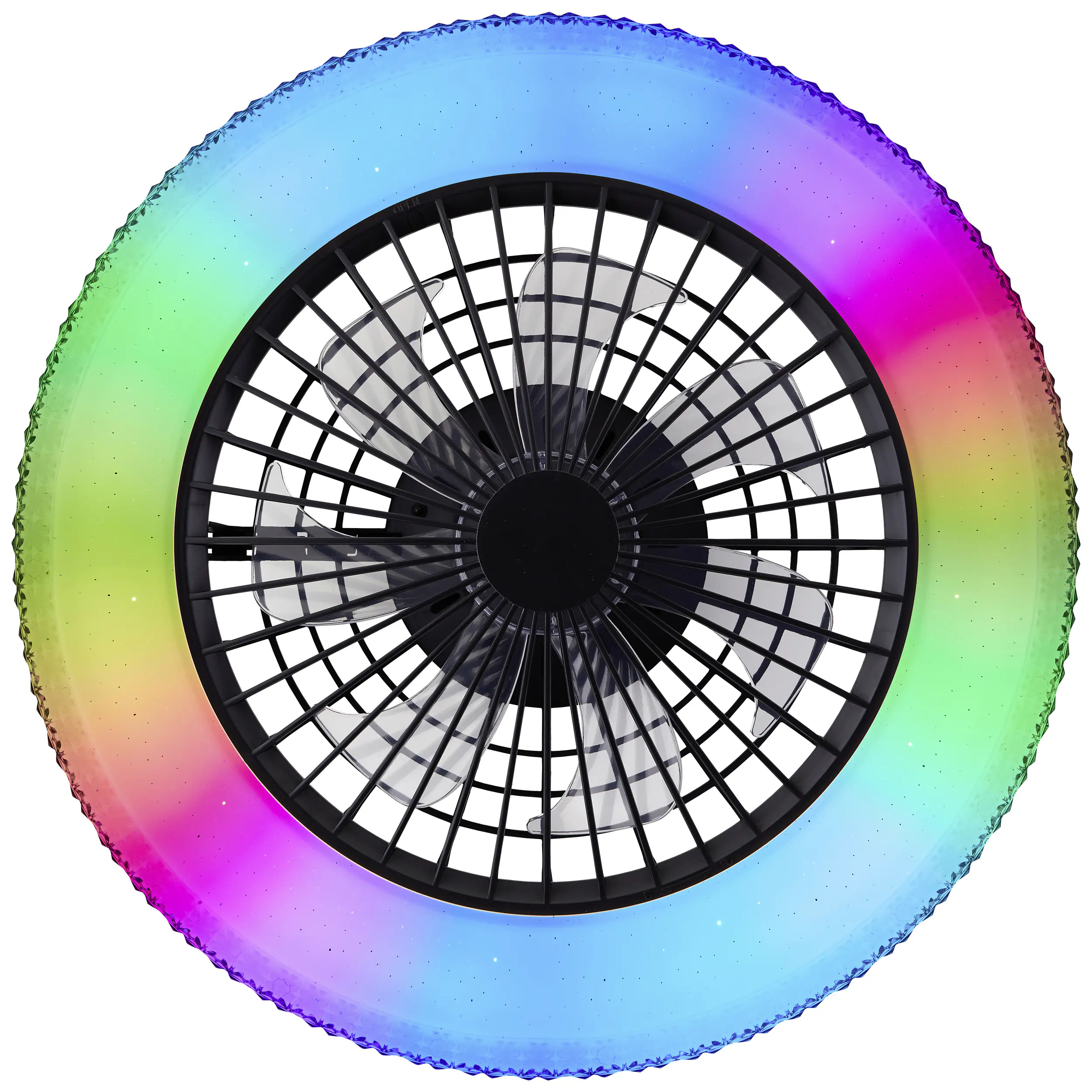 Brilliant LED Deckenleuchte mit Ventilator Badria Ø 49 cm 40 W schwarz