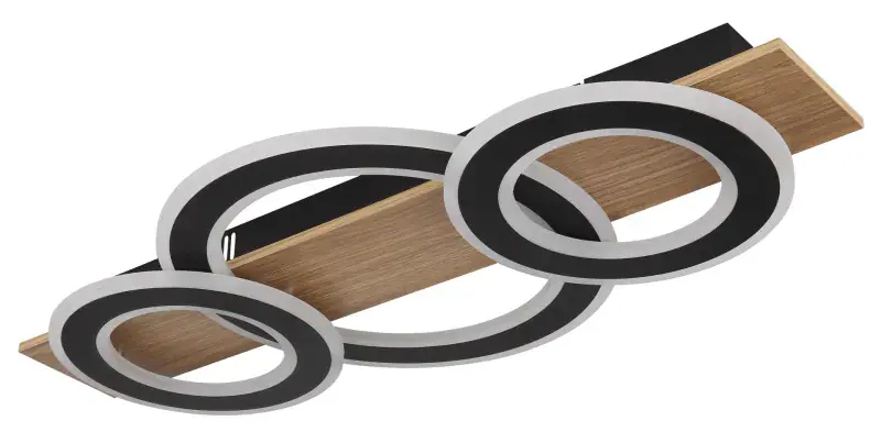 Globo Deckenleuchte Jayden 73 x 35 cm holzoptik warmweiß