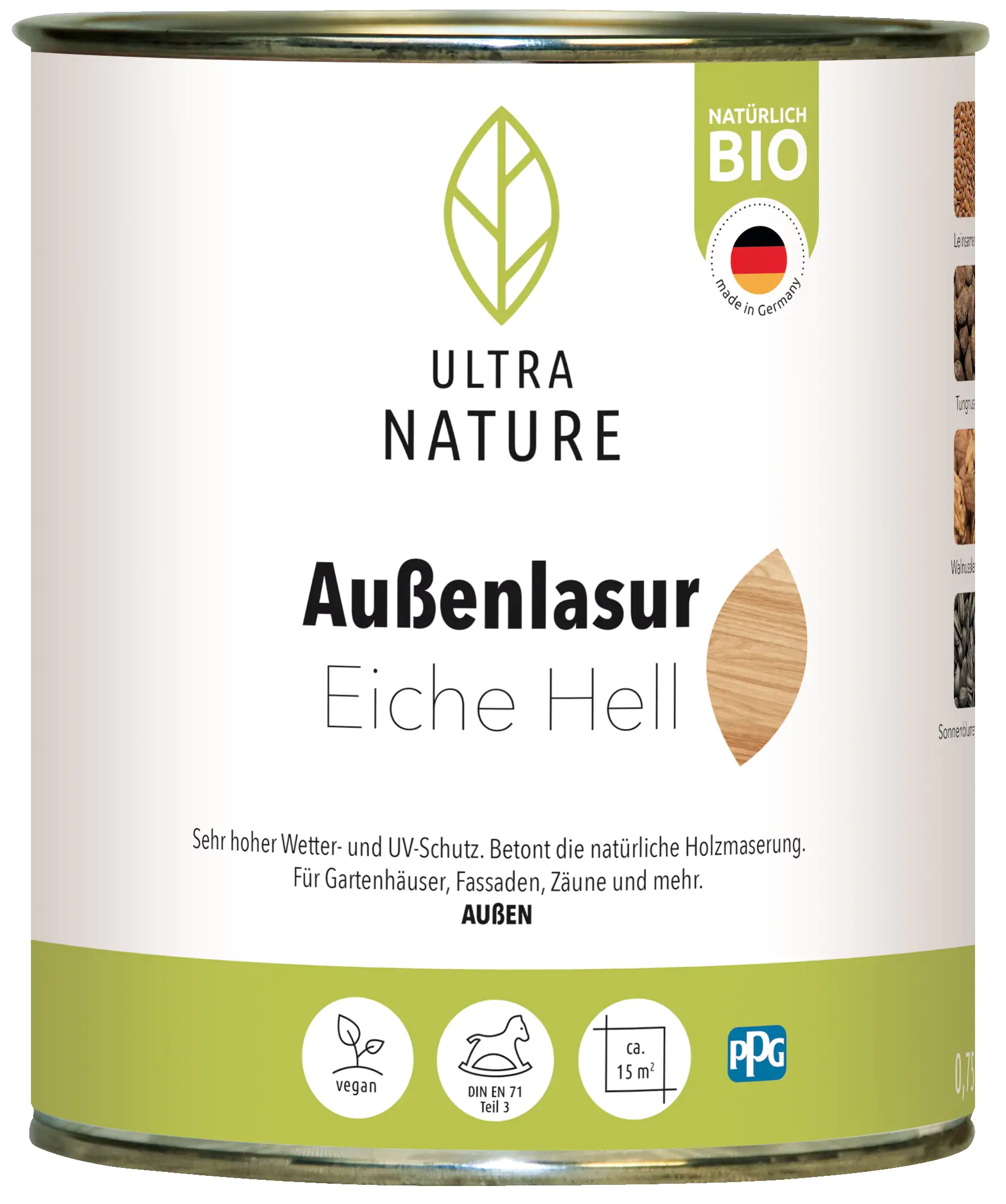 4250100475437 Ultra Nature Außenlasur 750 ml eiche hell