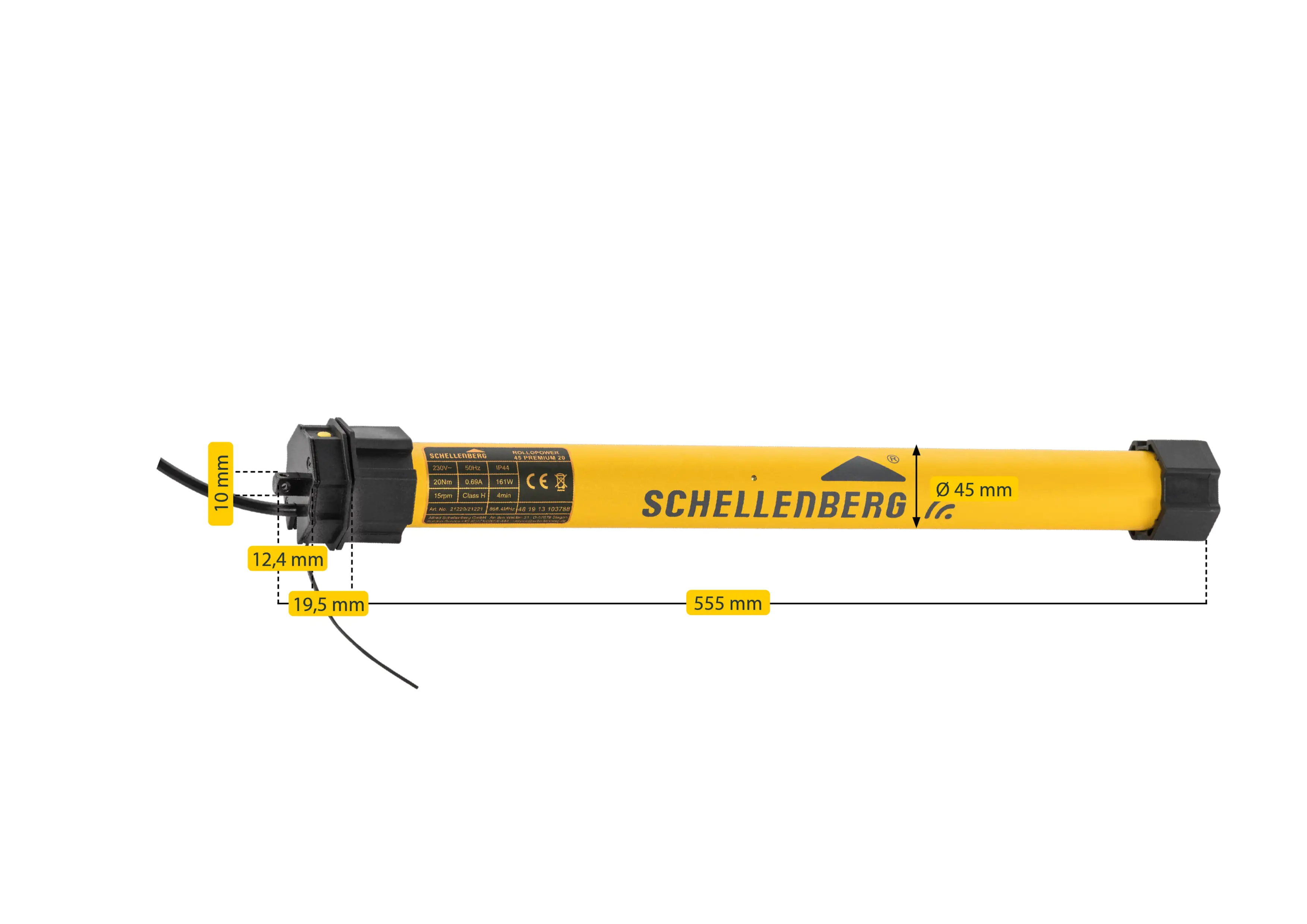 Schellenberg Funk-Rolladenmotor PREMIUM 20 Nm Maxi für 60 mm Achtkantwelle Schellenberg Funk-Rolladenmotor PREMIUM 20 Nm Maxi für 60 mm Achtkantwelle