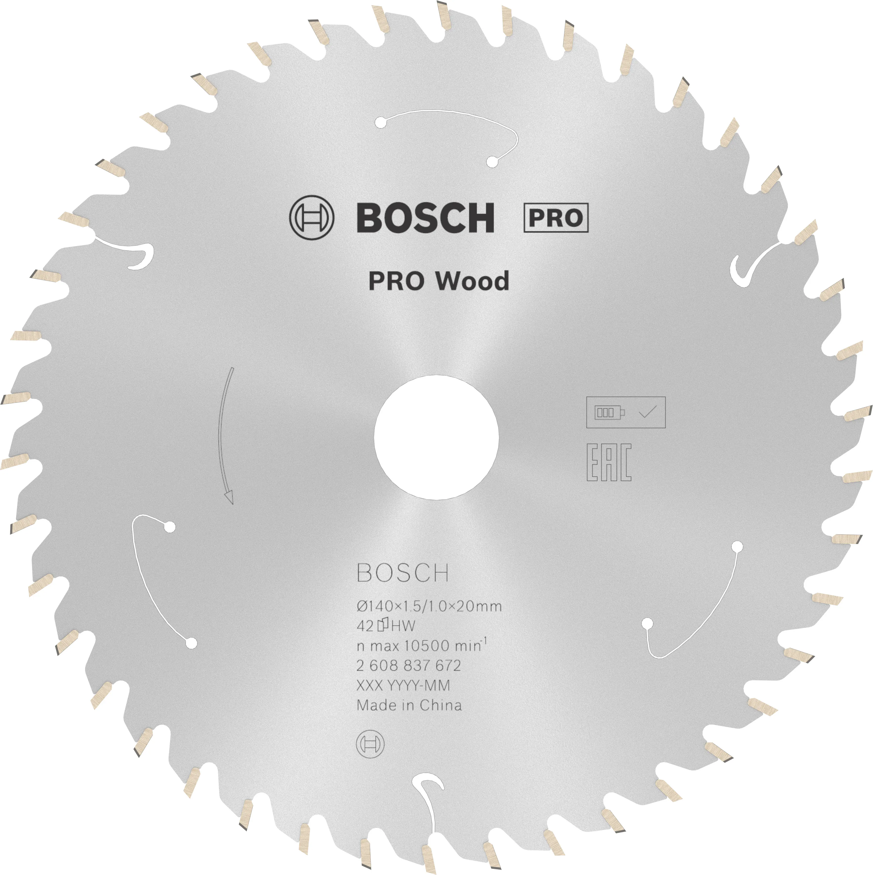 Bosch PRO Wood cordless Kreissägeblatt 140 x 1,5 x 20 mm T42