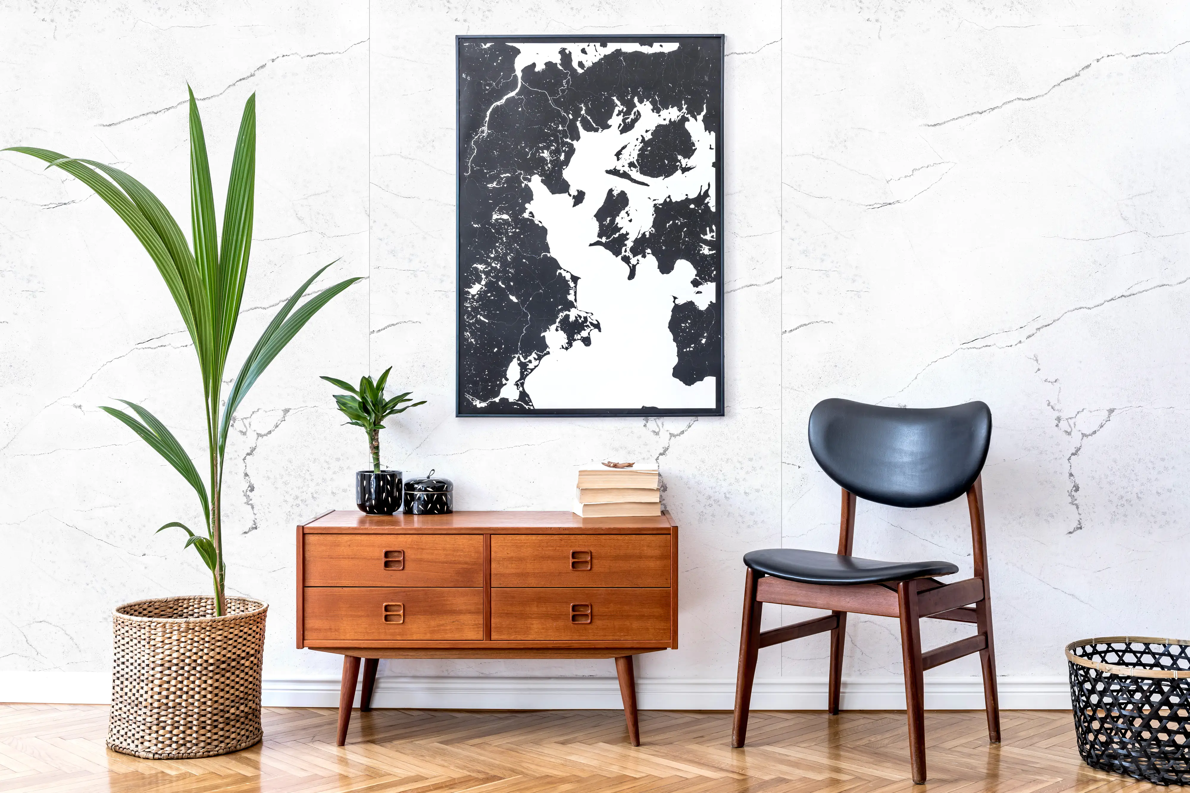 Wandpaneel Rocko Carrara 265 x 123 x 0,4 cm weiß