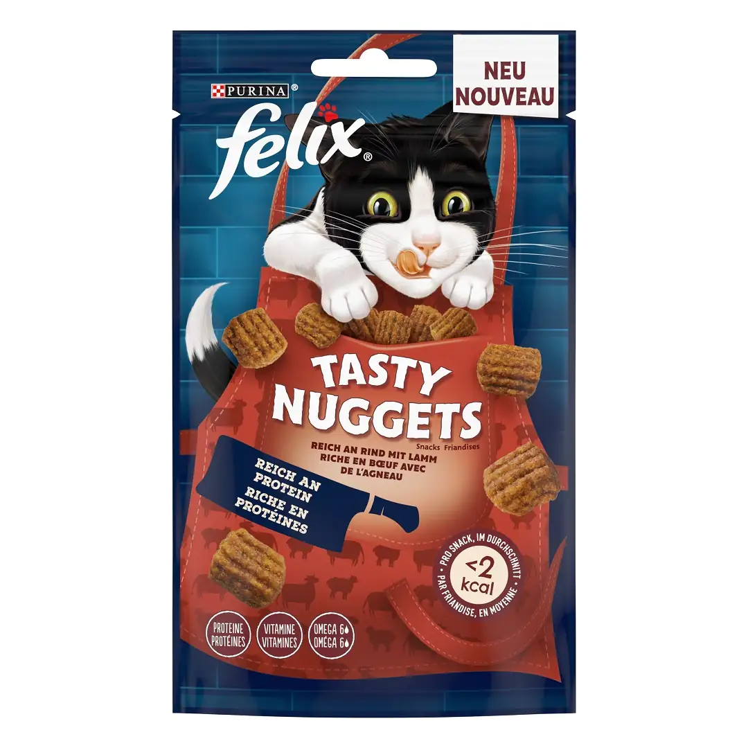 Felix Tasty Nuggets Katzensnack Reich an Rind mit Lamm 180 g