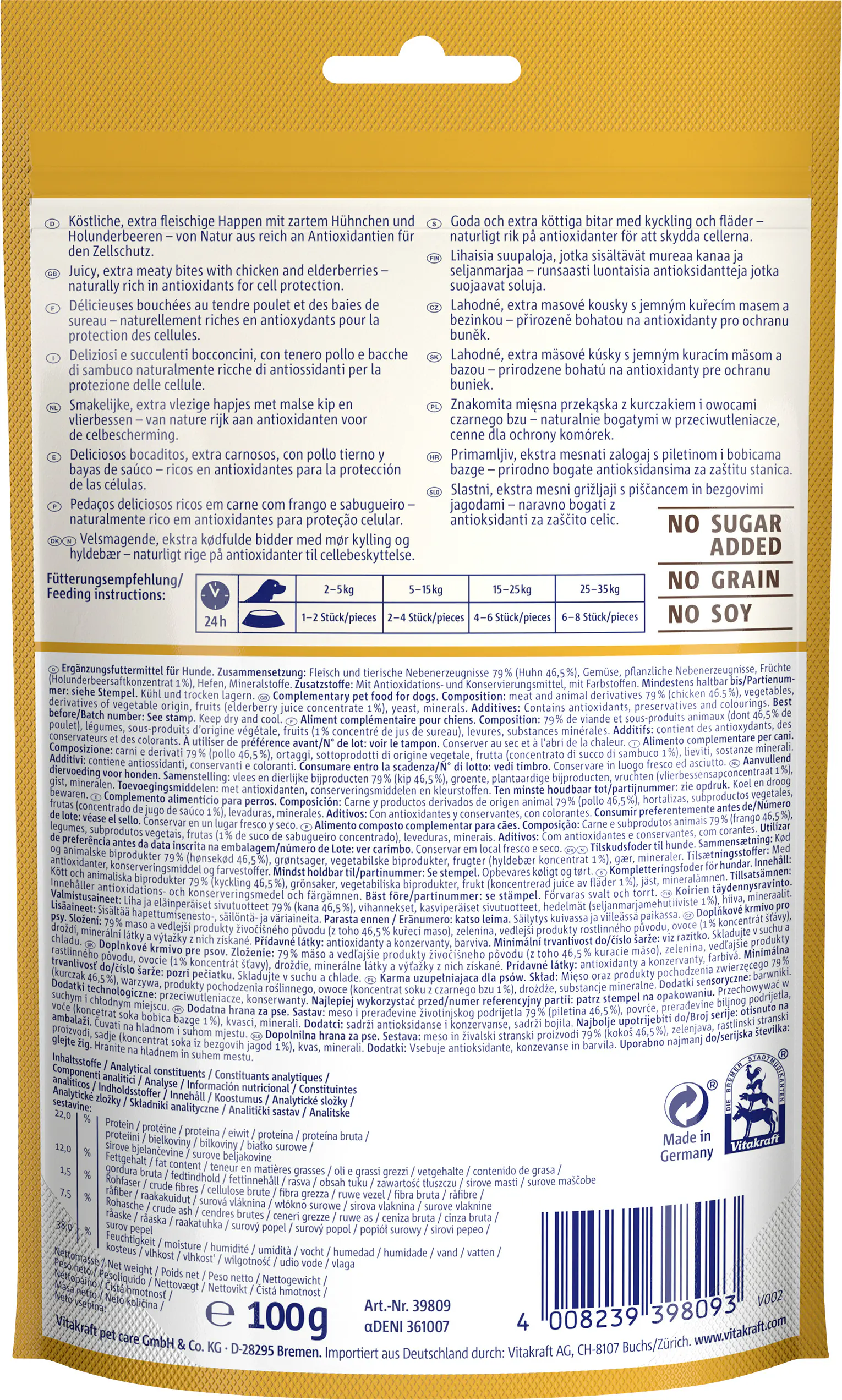 Vitakraft Treaties® + Superfood Holunder 100 g Vitakraft Treaties® + Superfood Holunder 100 g