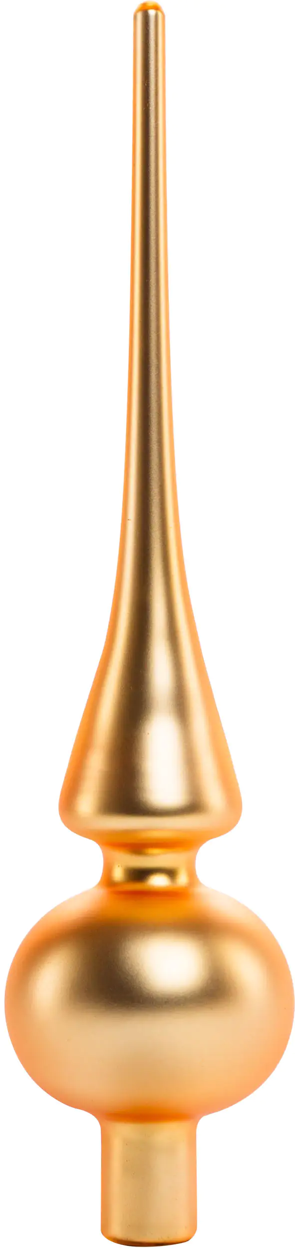 2076601538257_02 TrendLine Christbaumspitze aus Glas 26 cm gold matt