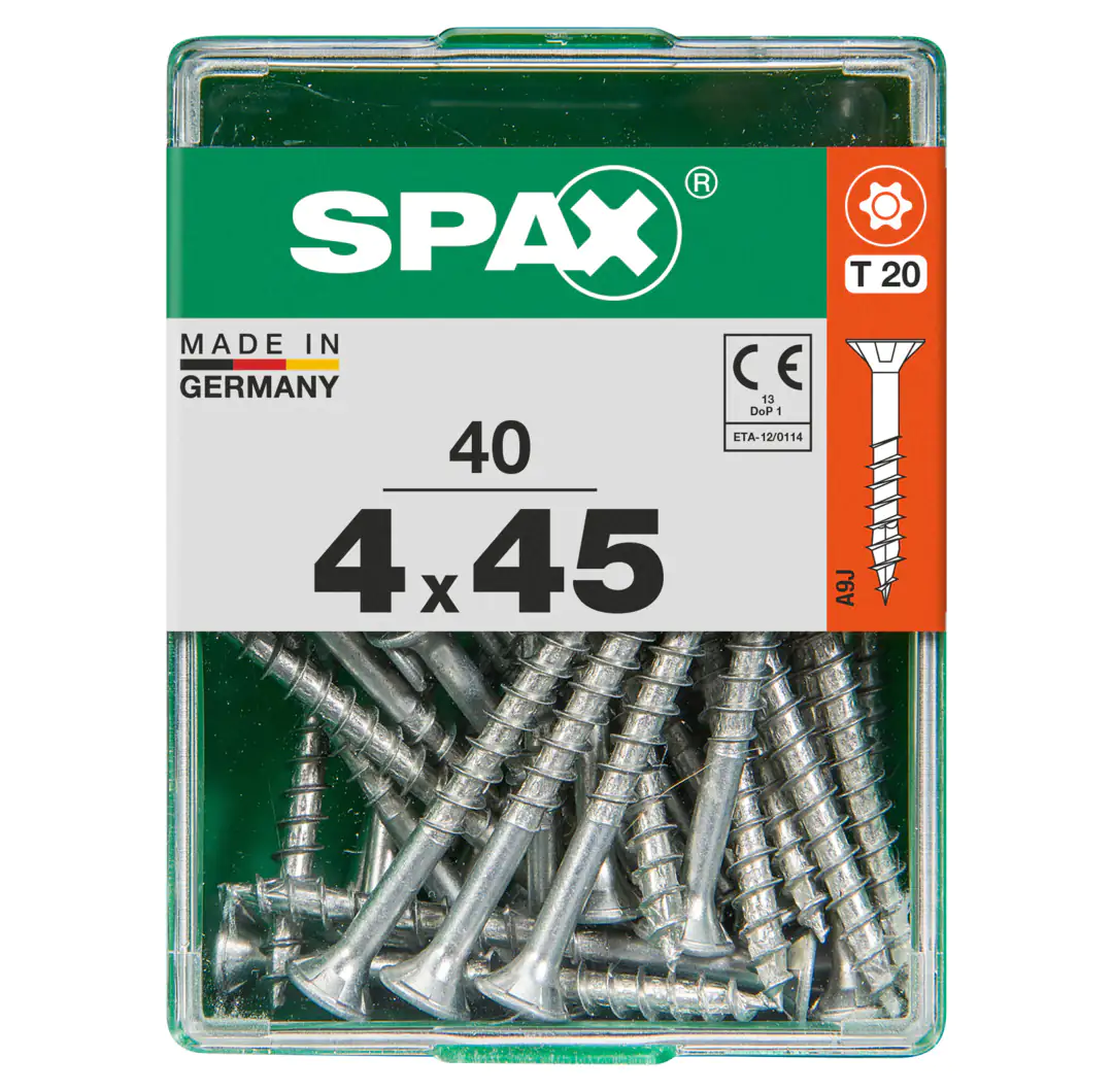 Spax Universalschrauben 4.0 x 45 mm TX 20 - 40 Stk. Spax Universalschrauben 4.0 x 45 mm TX 20 - 40 Stk.