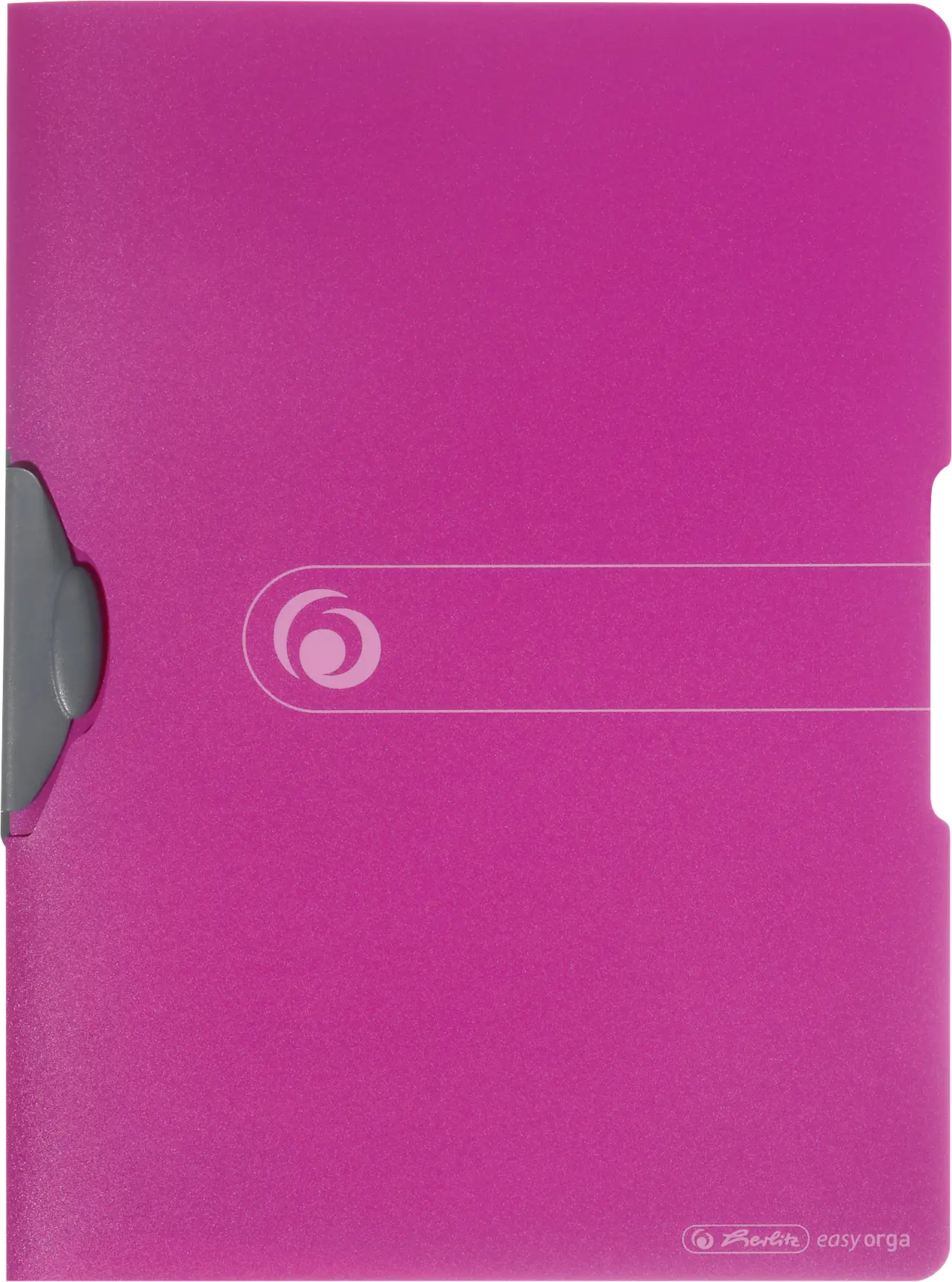 herlitz Express-Clip A4 PP opak beere für bis zu 30 Blatt grauer Clip