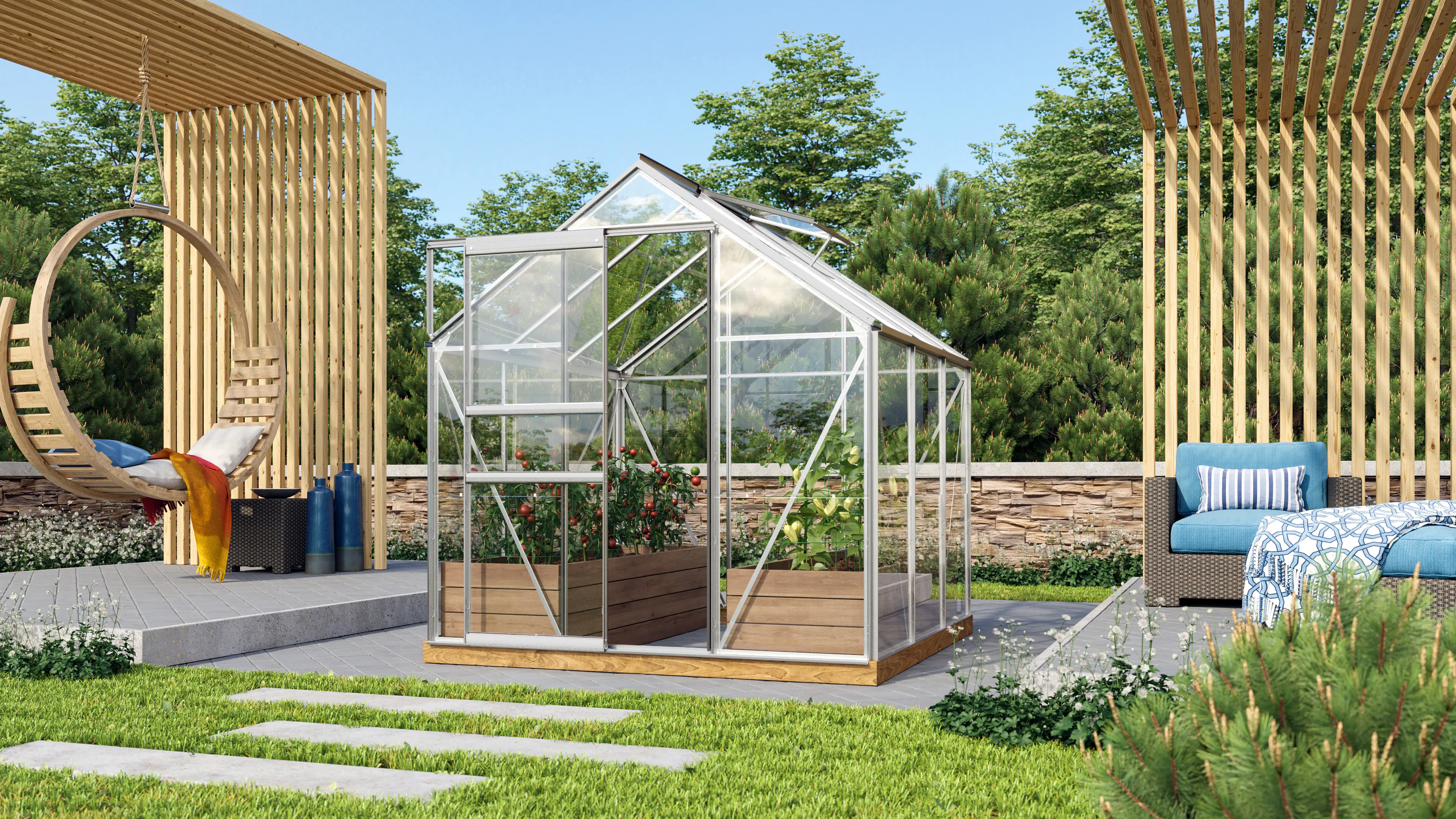 Vitavia Gewächshaus Venus 3800 192 x 192 cm 3 mm Sicherheitsglas