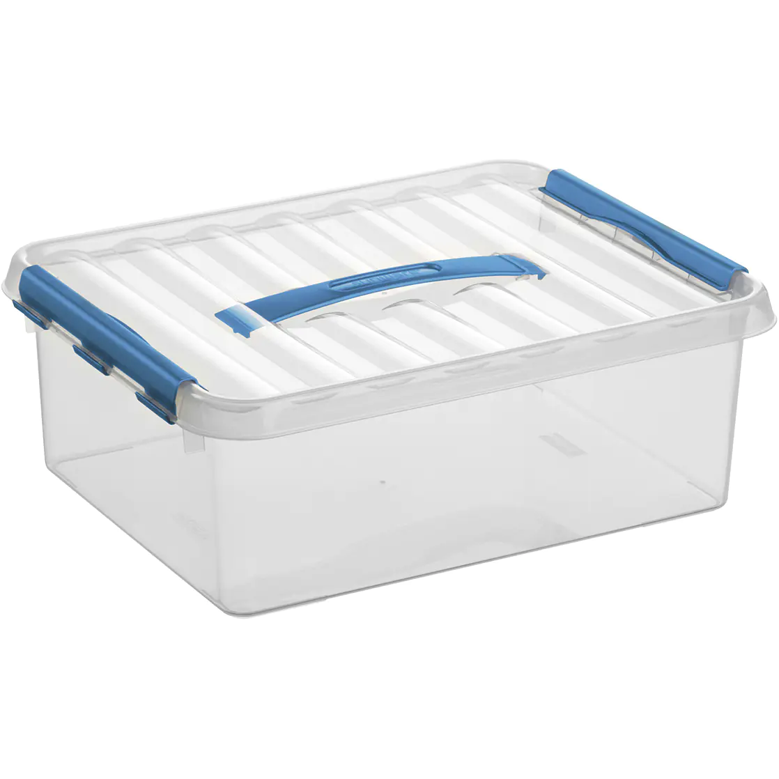 Sunware Aufbewahrungsbox Q-line 12L transparent blau 40 x 30 x 14 cm Sunware Aufbewahrungsbox Q-line 12L transparent blau 40 x 30 x 14 cm