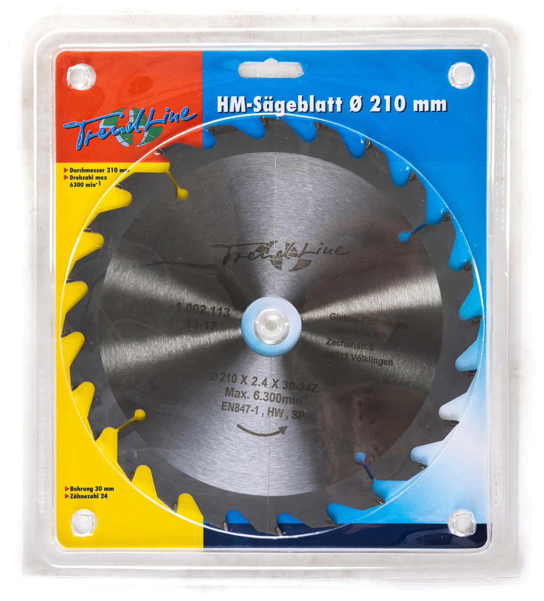 TrendLine HM-Kreissägeblatt Ø 210 mm Bohrung Ø 30 mm TrendLine HM-Kreissägeblatt Ø 210 mm Bohrung Ø 30 mm