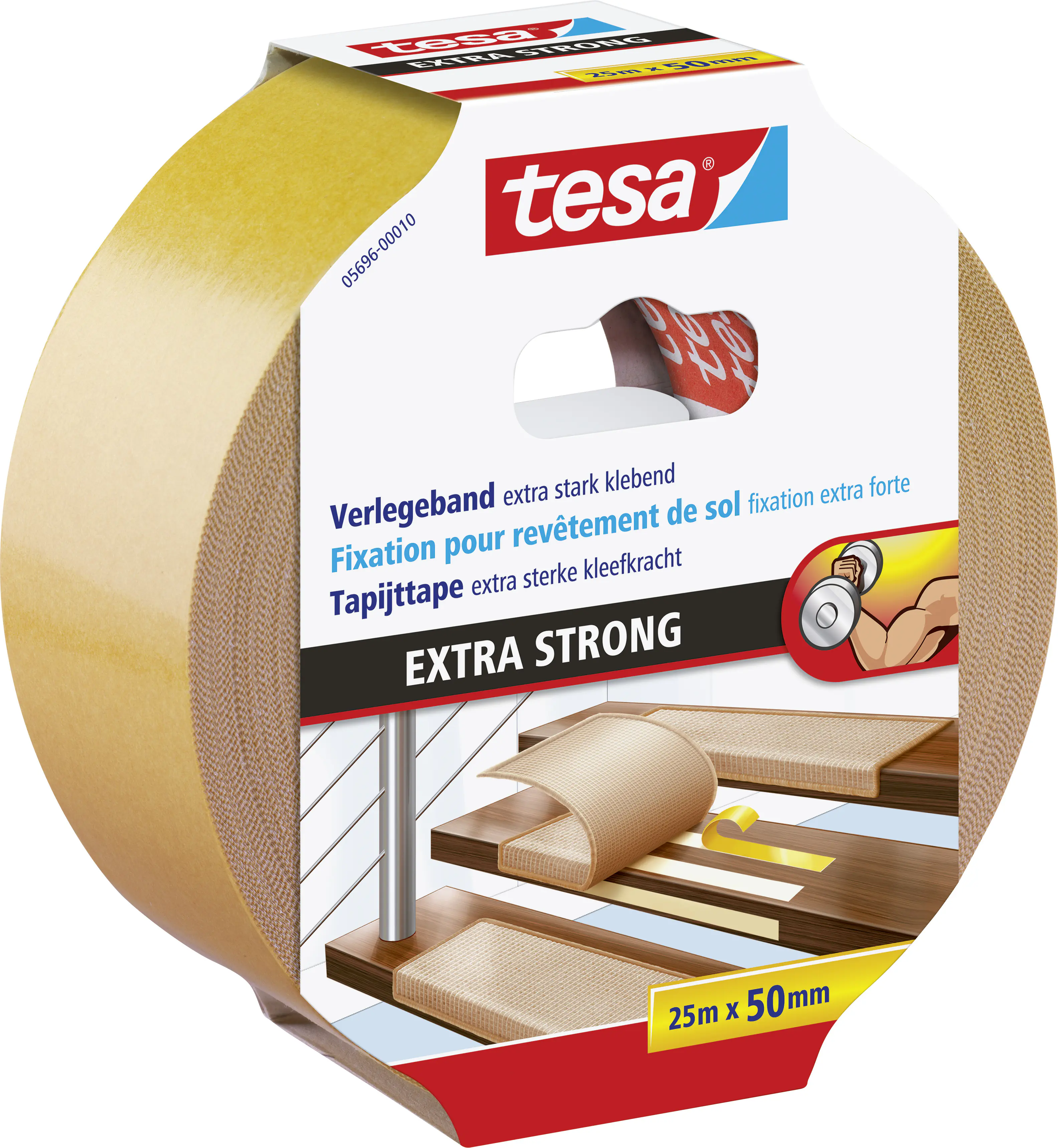 tesa Verlegeband 25 m x 50 mm, extra stark klebend