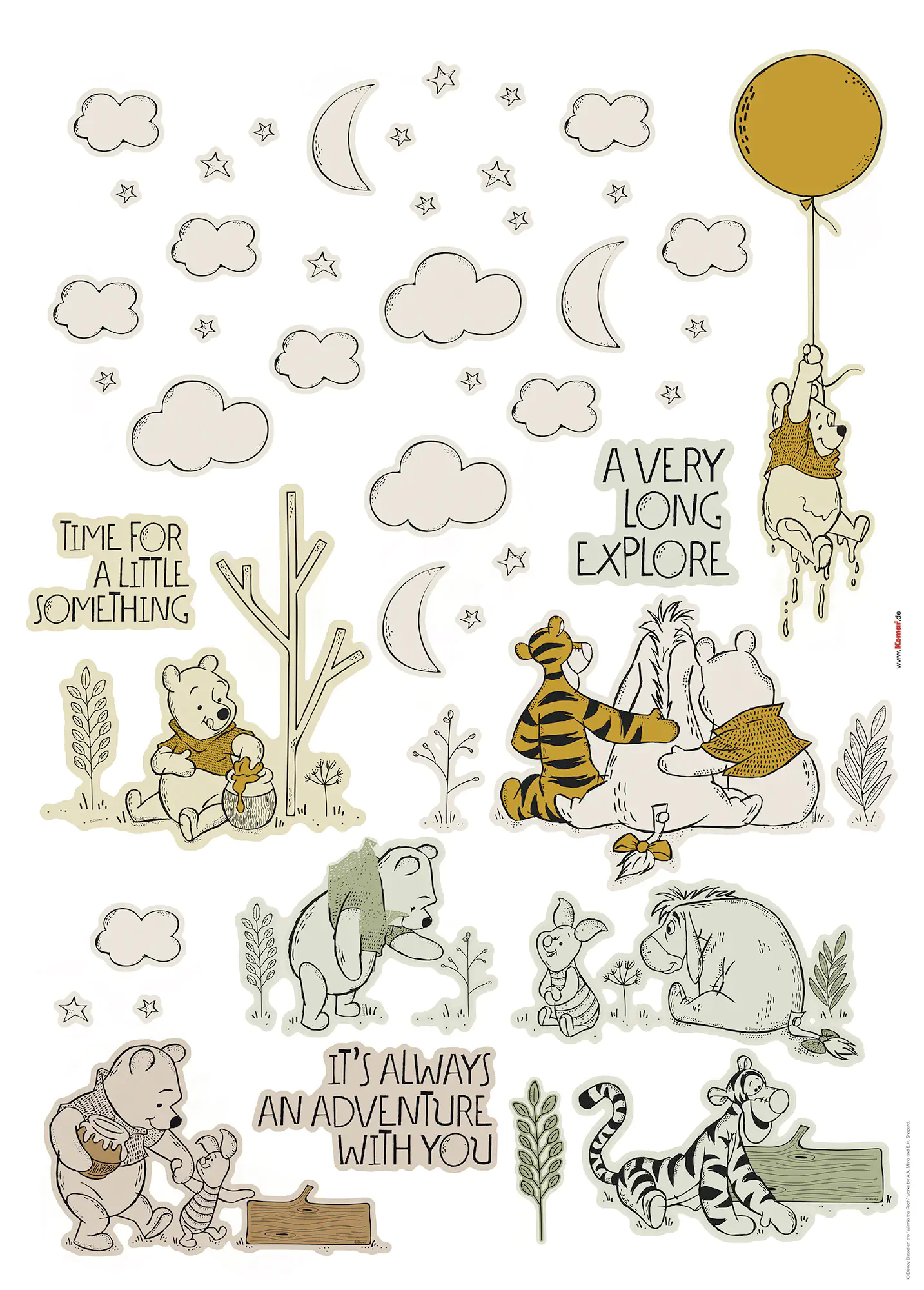 Komar Decosticker Winnies Woodland 50 x 70 cm Komar Decosticker Winnies Woodland 50 x 70 cm