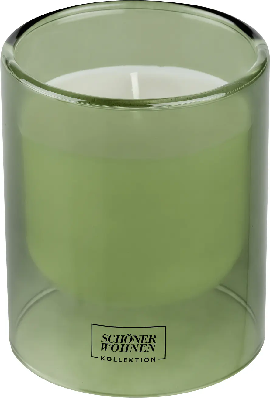 Schöner Wohnen Duftkerze im Glas L Basilikum Mandarine Ø 9 x 11 cm