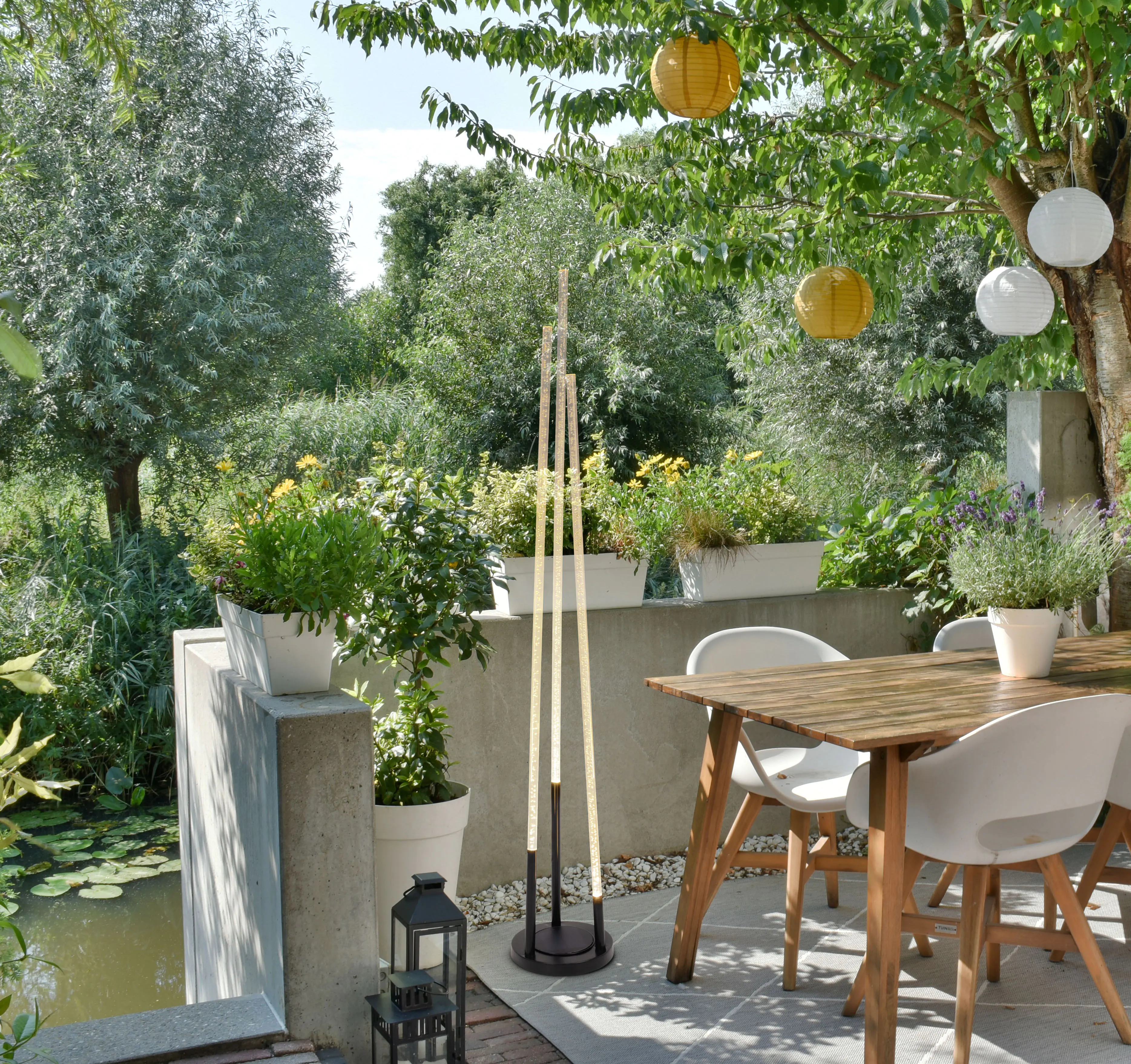 Light & More LED Solar Stehleuchte schwarz