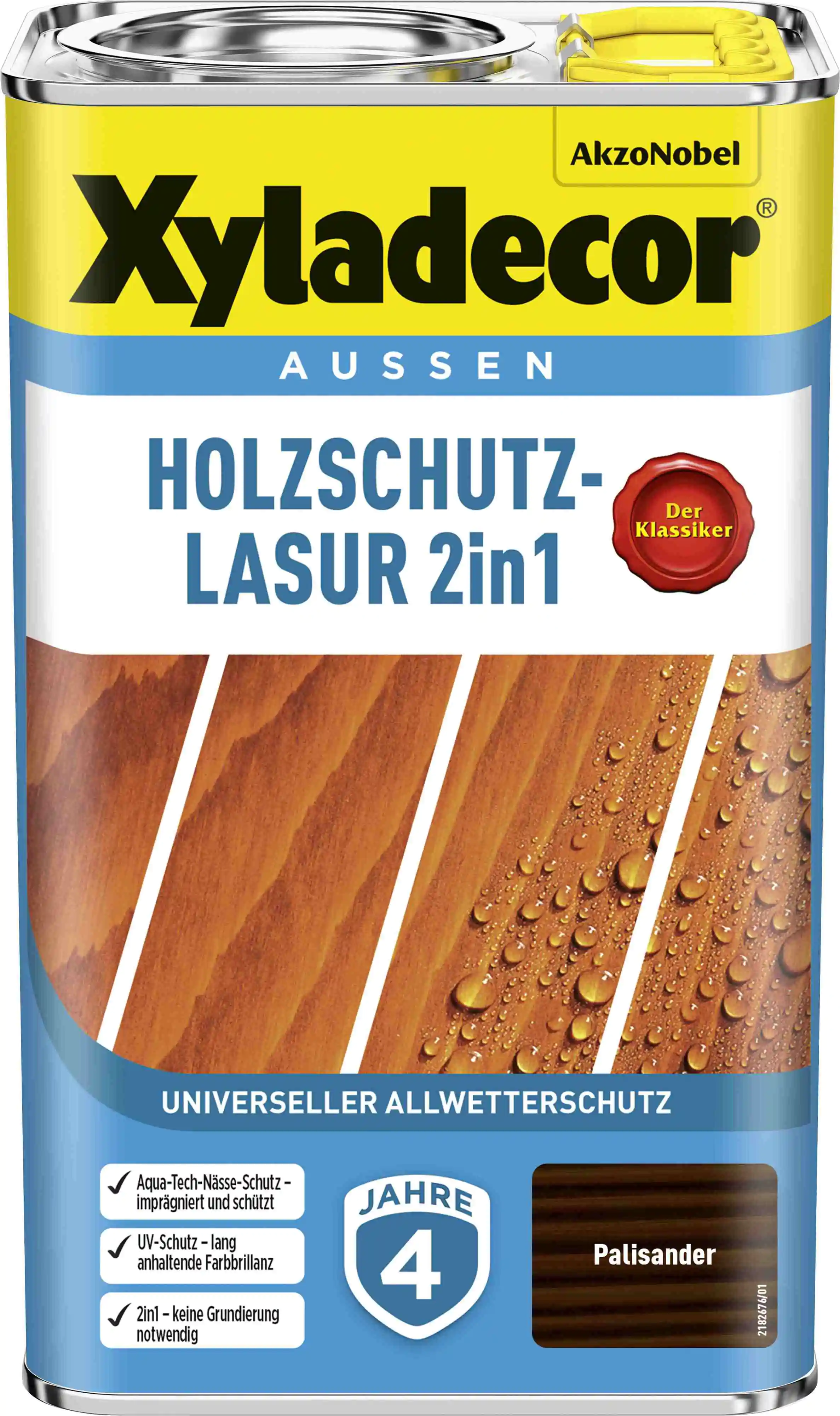 Xyladecor Holzschutzlasur 2,5 L palisander 2in1 Xyladecor Holzschutzlasur 2,5 L palisander 2in1