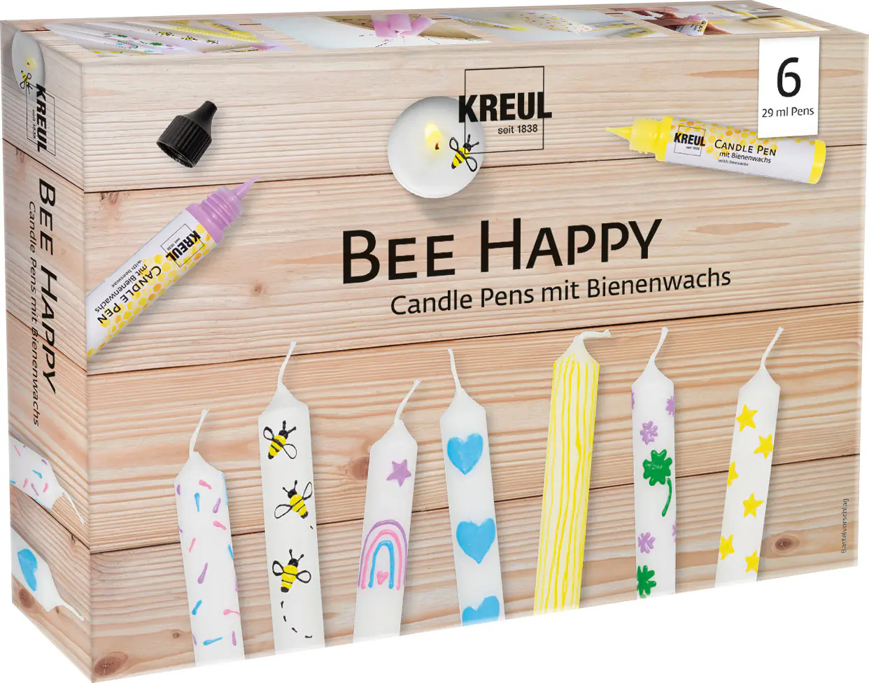 Kreul Candle Pen Bee Happy 6er Set Kreul Candle Pen Bee Happy 6er Set