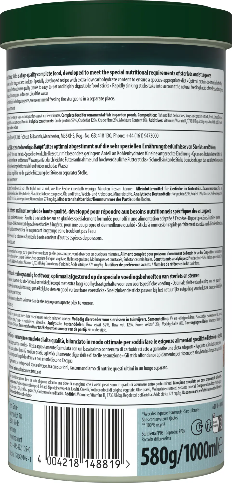 Tetra Pond Sterlet Sticks 1 L