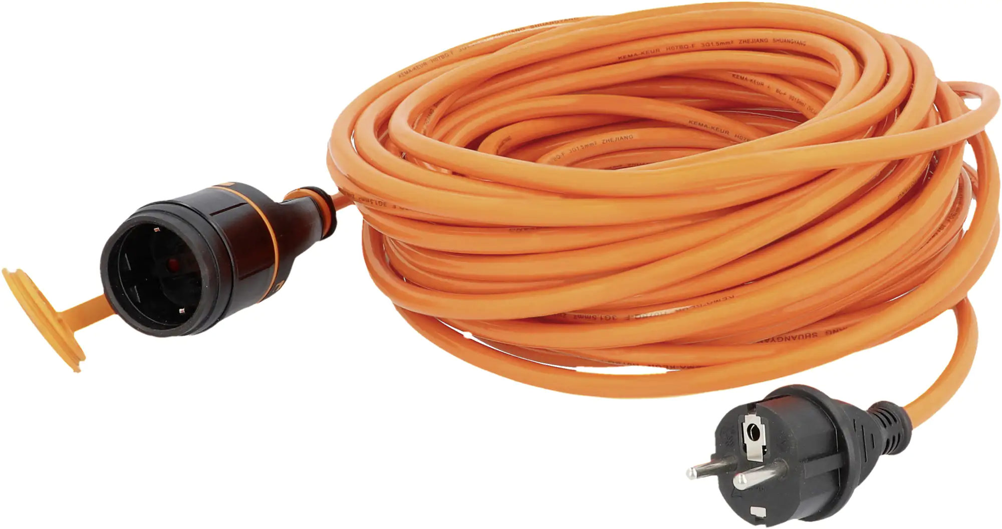 Unitec BQ-Verlängerungskabel Außen 20 Meter HO7BQ-F 3G1,5, orange, IP44 Unitec BQ-Verlängerungskabel Außen 20 Meter HO7BQ-F 3G1,5, orange, IP44