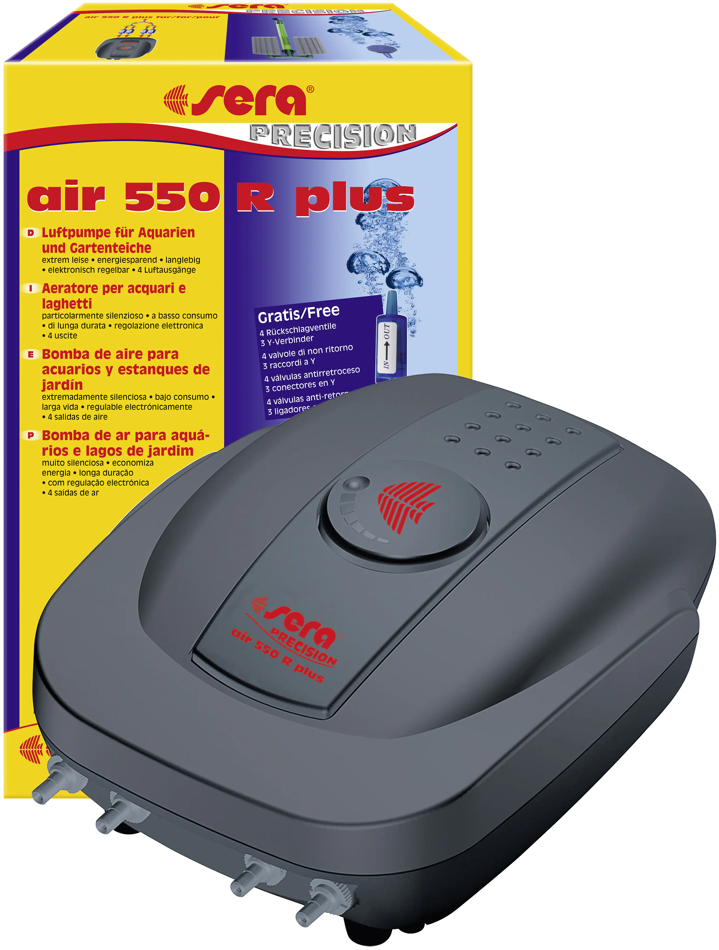 Sera Aquarienzubehör Luftpumpe Air 550 R Plus