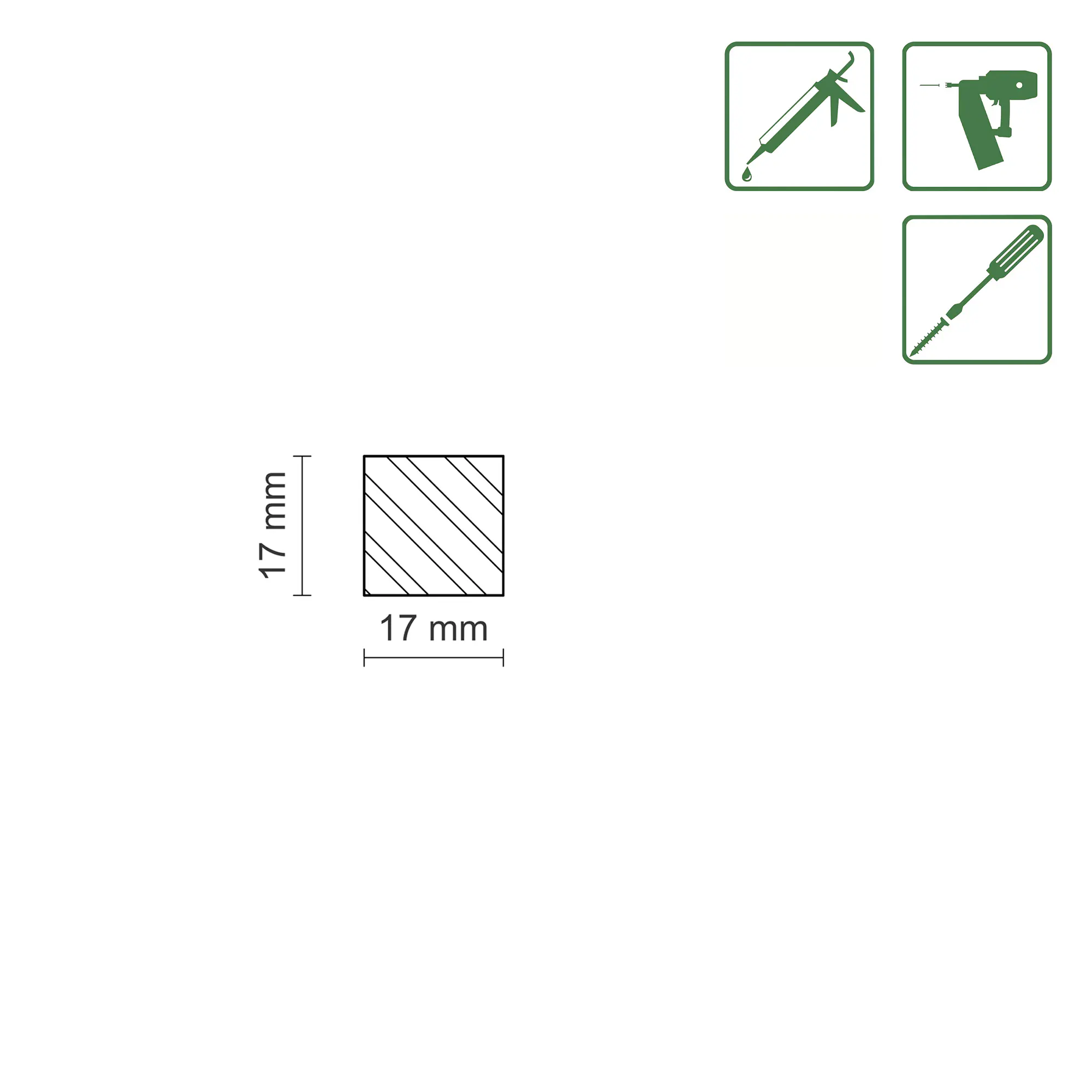 FN Neuhofer Flachleiste 240 cm 17 x 17 mm Fichte/Kiefer