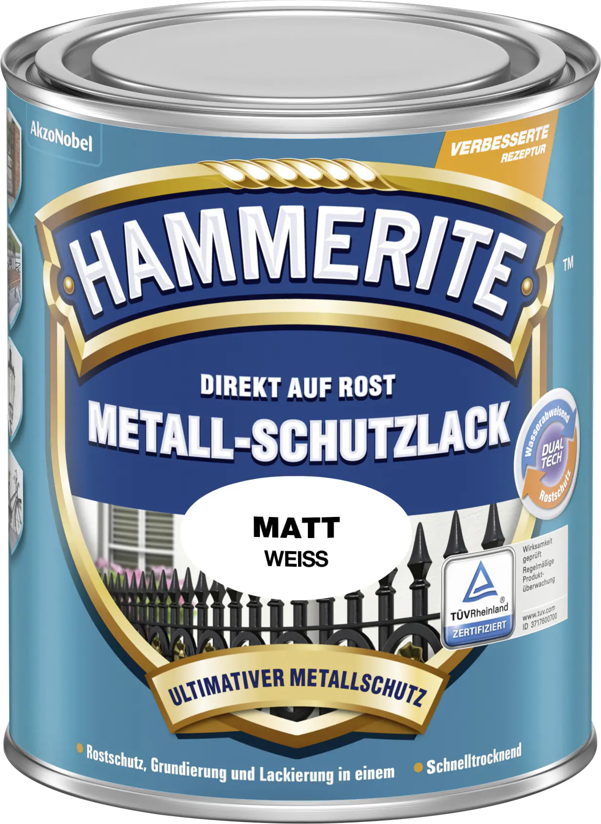 Hammerite Metall-Schutzlack 250 ml weiß matt