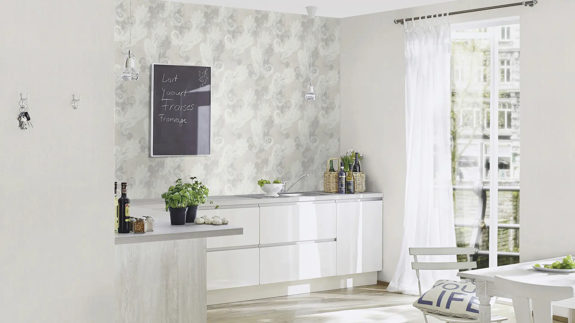 Rasch Vliestapete 746051 Grau-Hellgrau Uni 10,05 m x 0,53 m