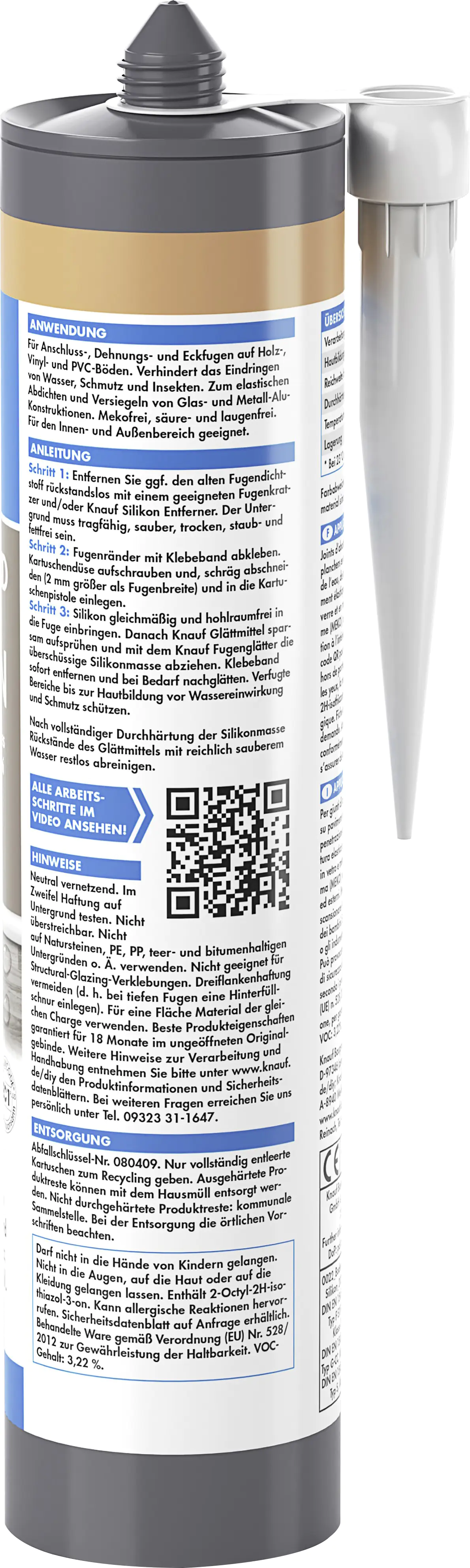 Knauf Boden- & Fenster Silikon 300 ml buche