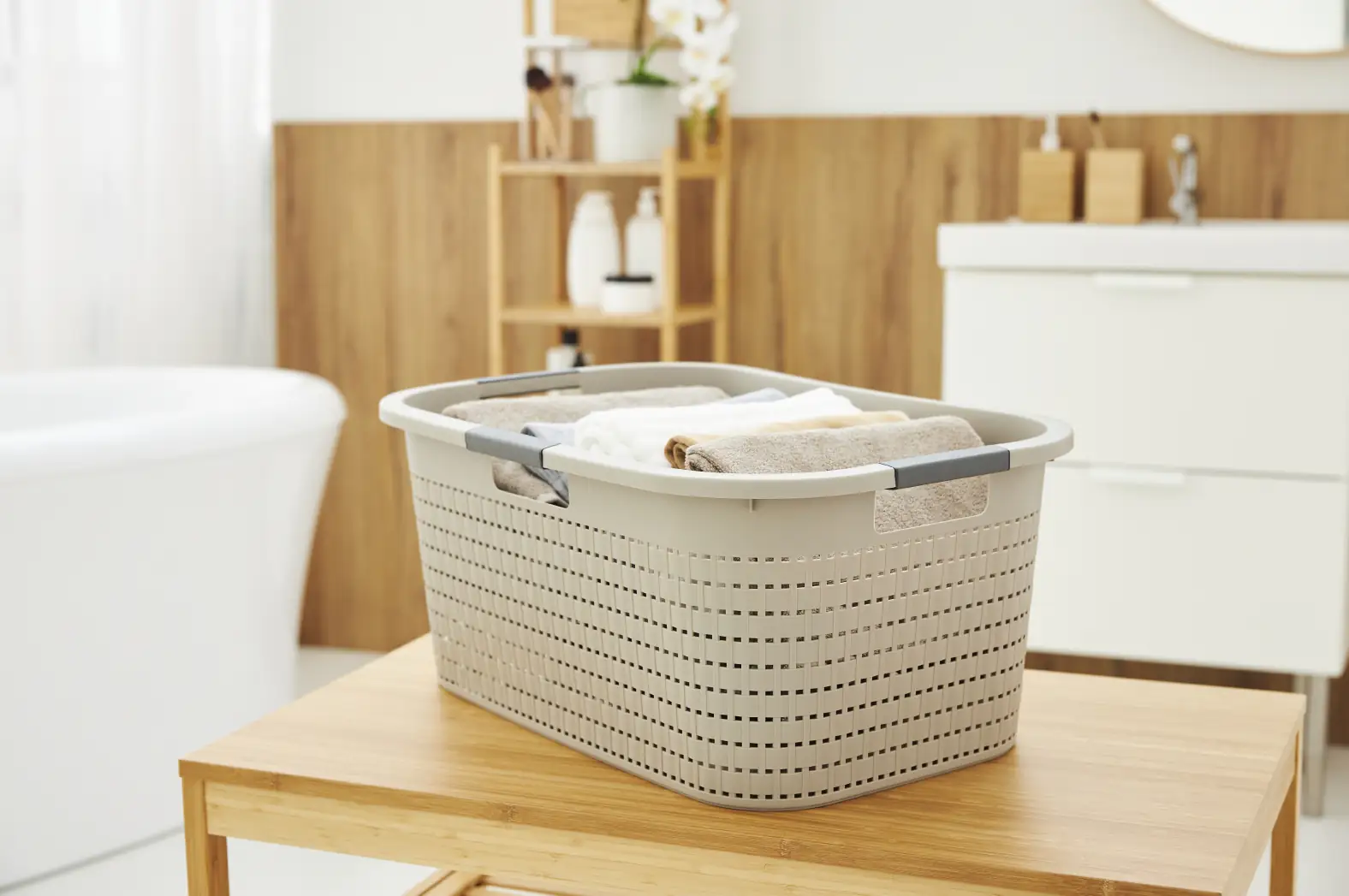 Rotho Wäschekorb Country, 40 L cappuccino Rotho Wäschekorb Country, 40 L cappuccino