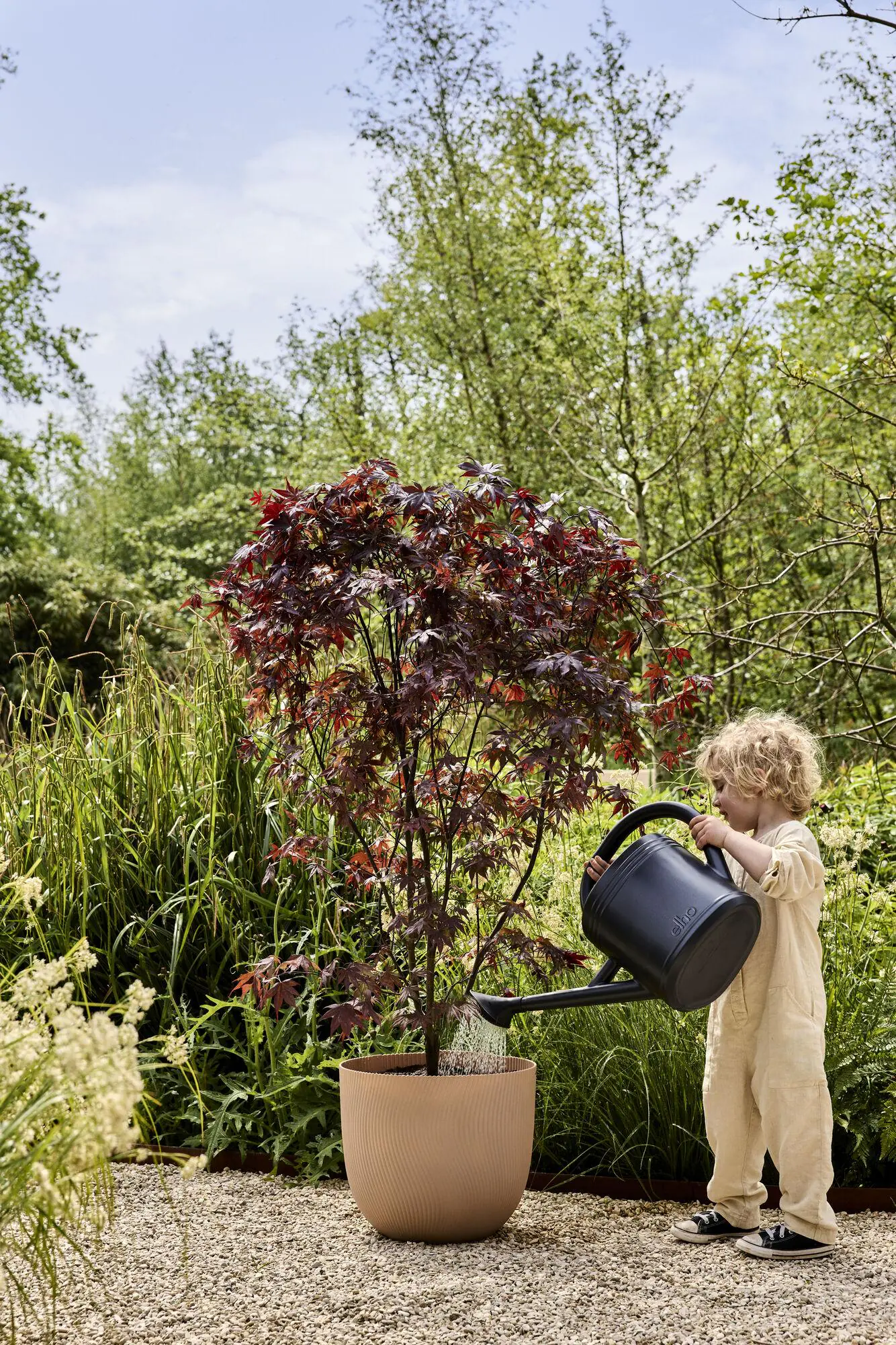 Elho Übertopf Sereh Kunststoff Ø 25 x 21 cm cool clay