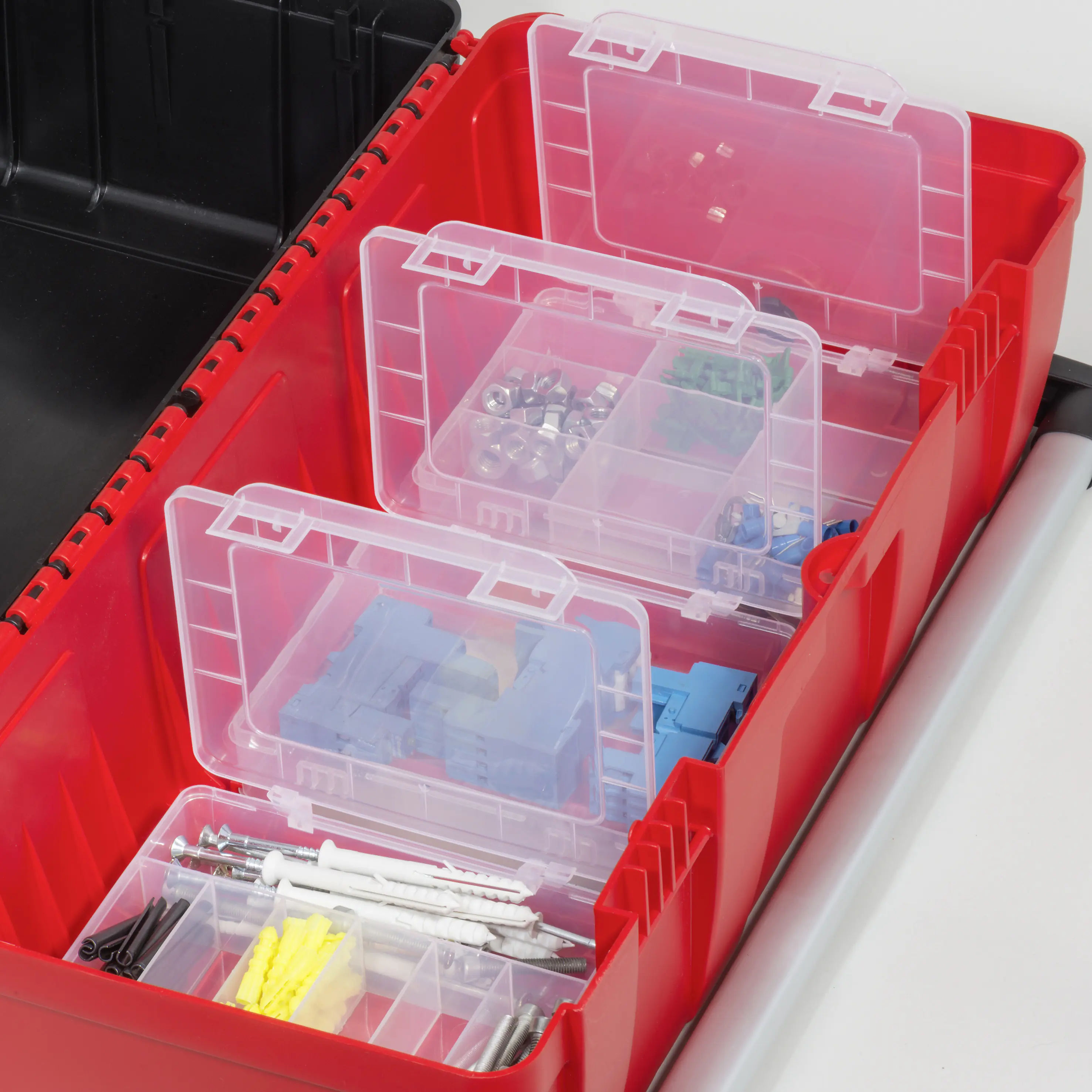 Allit Profi-Werkzeugkoffer McPlus AluC22 rot schwarz PP ohne Inhalt