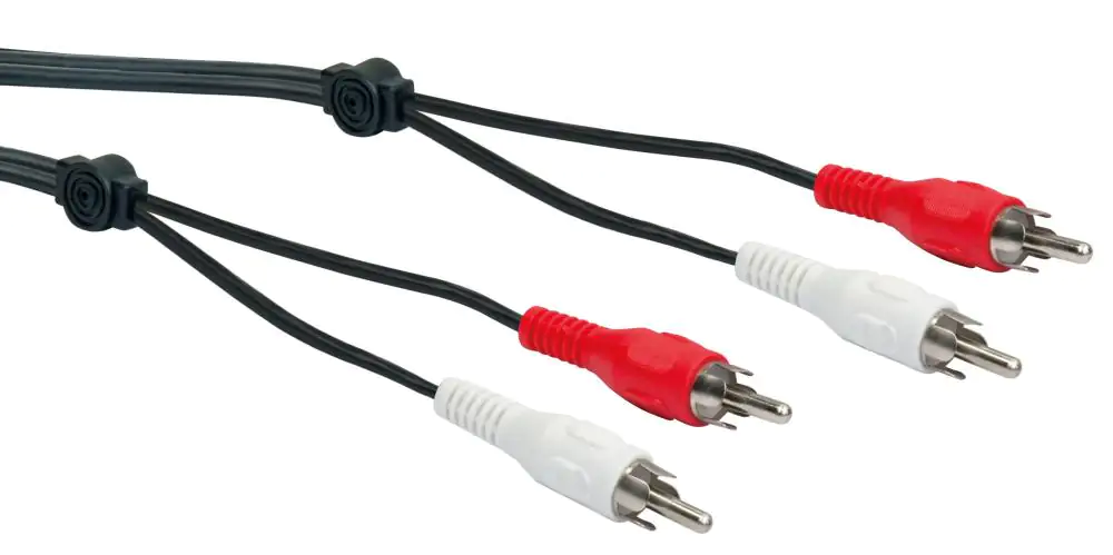 Schwaiger Audio Anschlusskabel CIK5125 533 Cinch schwarz, 10m, 2x Cinch Stecker / 2x Cinch Stecker