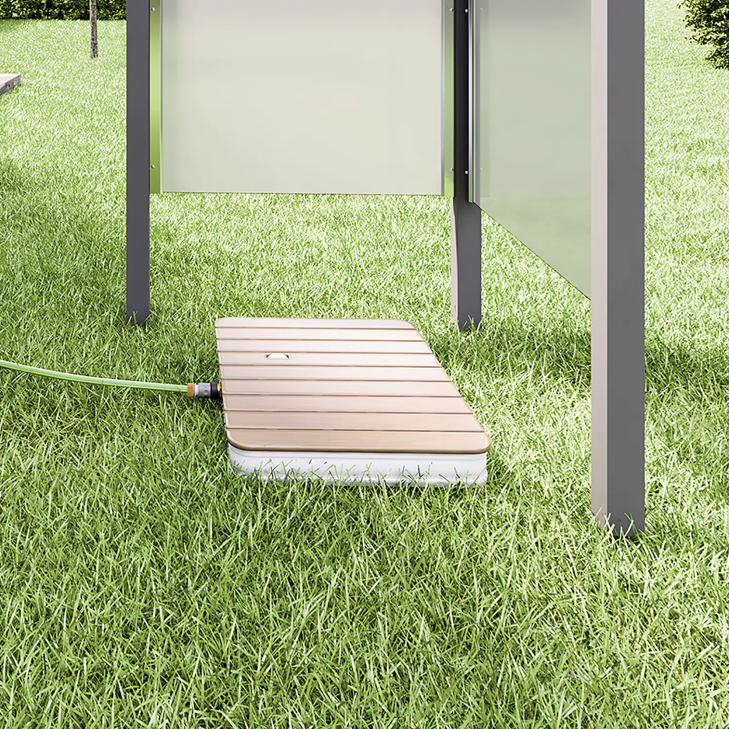 Breuer Bodendusche Fontana eckig 70 x 55 cm, Holz