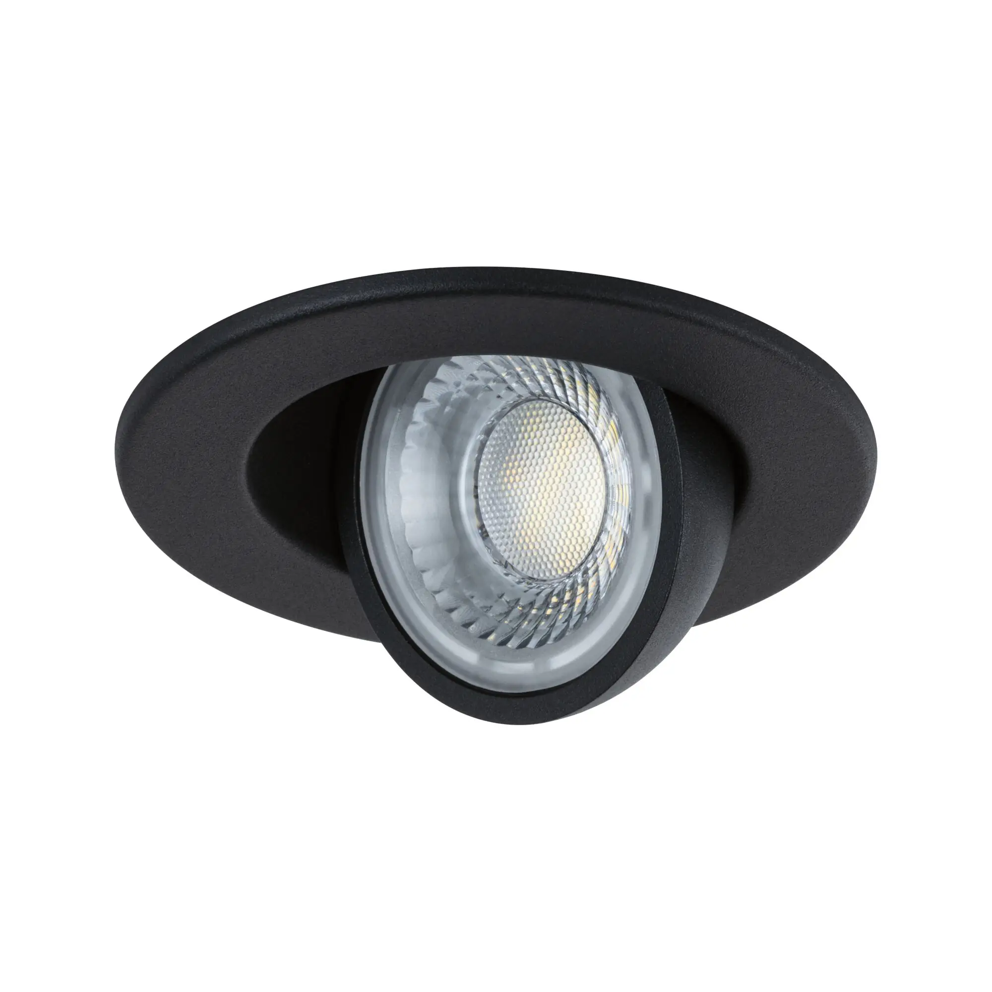 Paulmann LED-Einbauleuchte Zina 5/8 W Ø 9 cm dimmbar schwarz matt