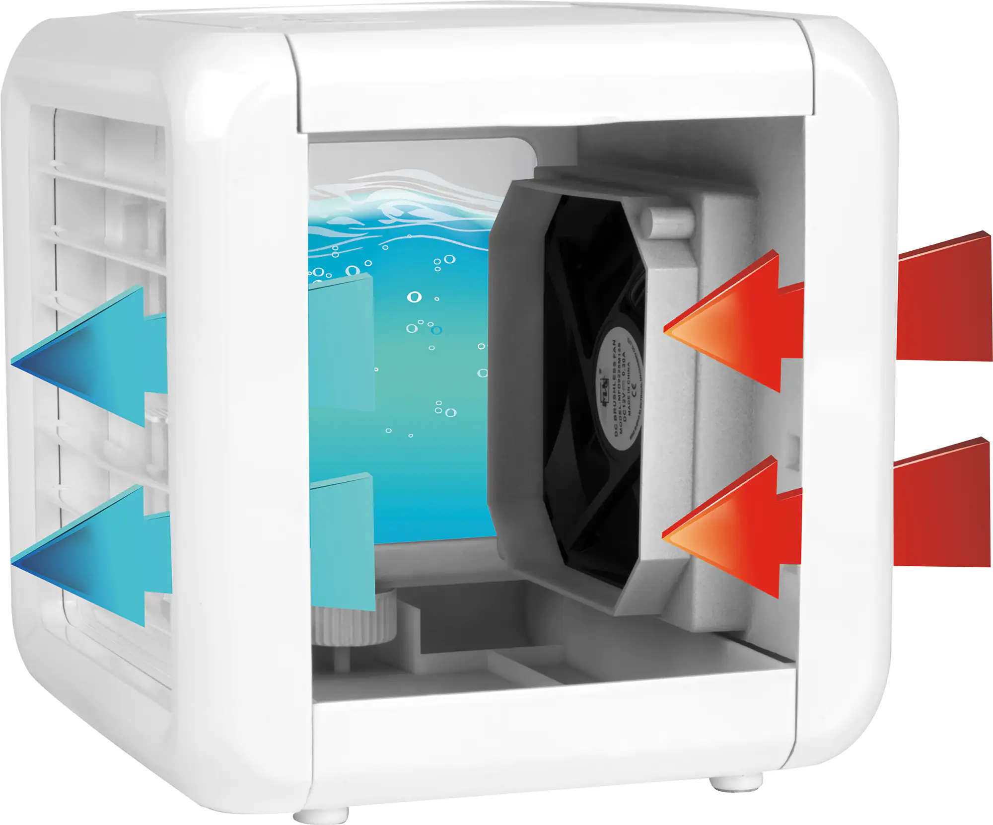 5054061373875_1 ICE Cube Luftbefeuchter 5 W, 3-stufig, weiß