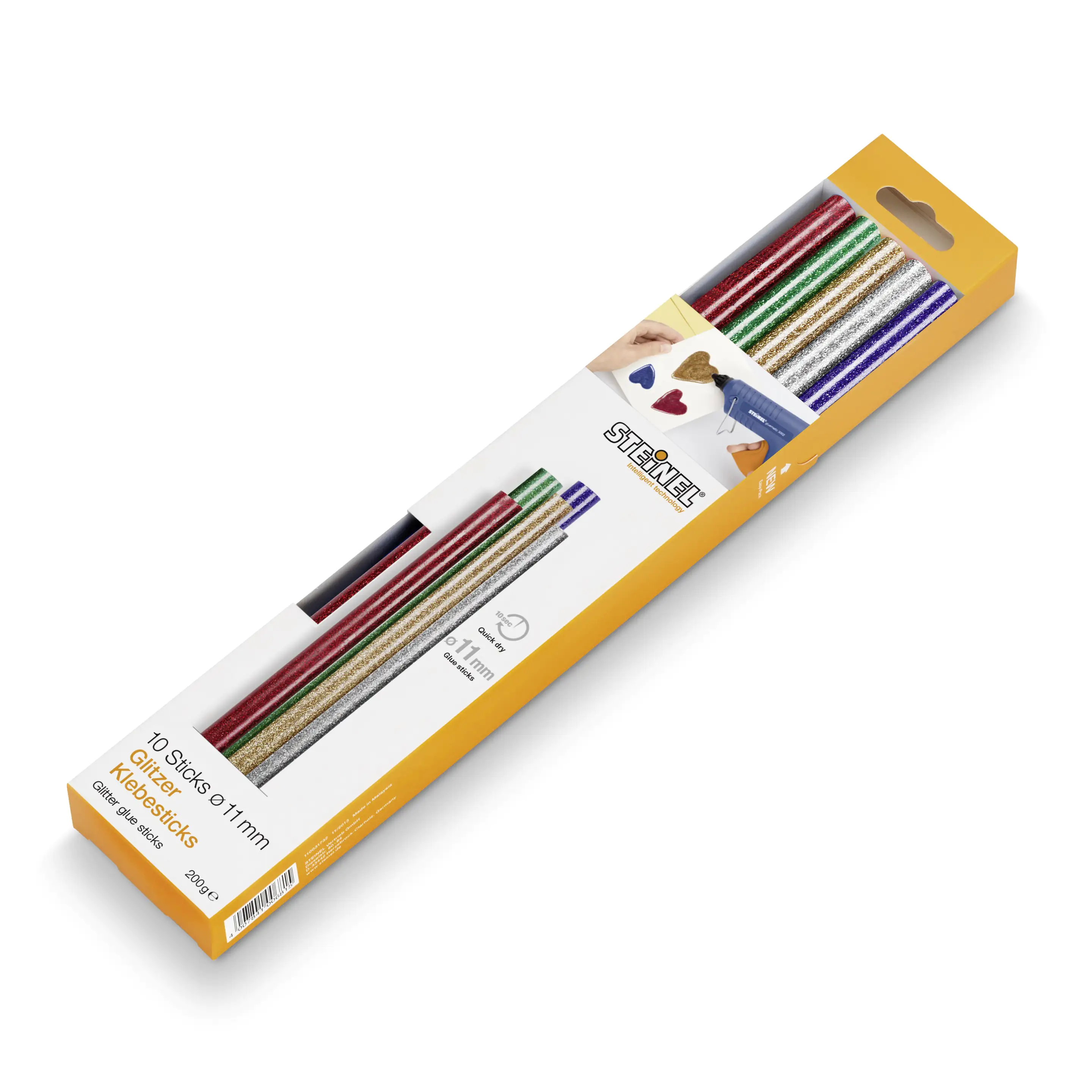 Steinel Klebesticks Ø 11 mm, bunt (Color), 10 Stück