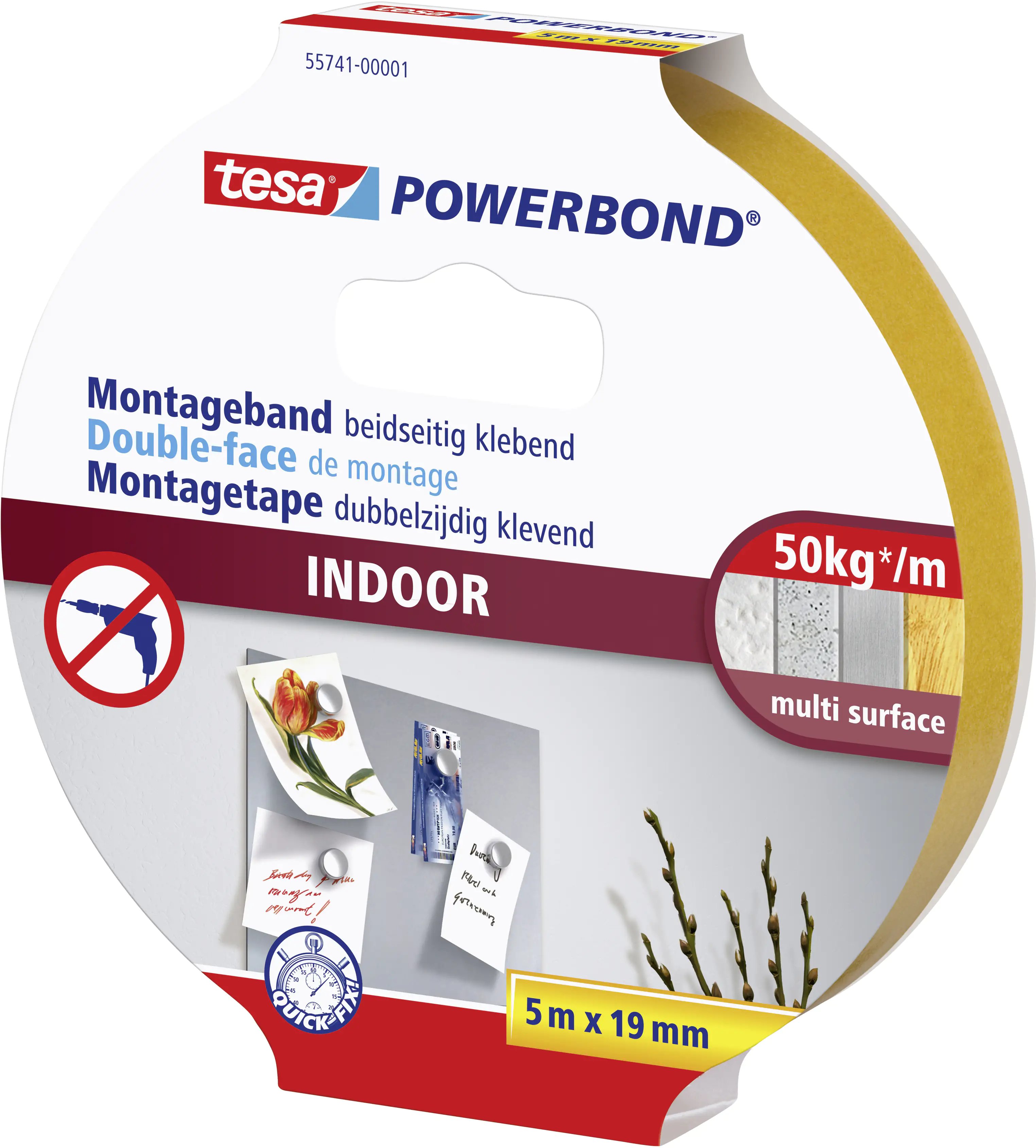 tesa doppelseitiges Montageband Indoor 5 m x 19 mm tesa doppelseitiges Montageband Indoor 5 m x 19 mm