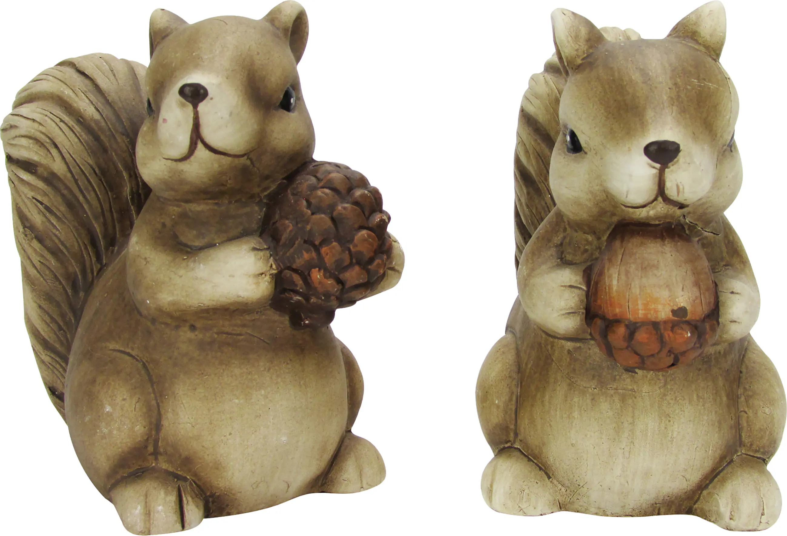 Eichhörnchen Keramik 10 x 10,5 x 6 cm braun 