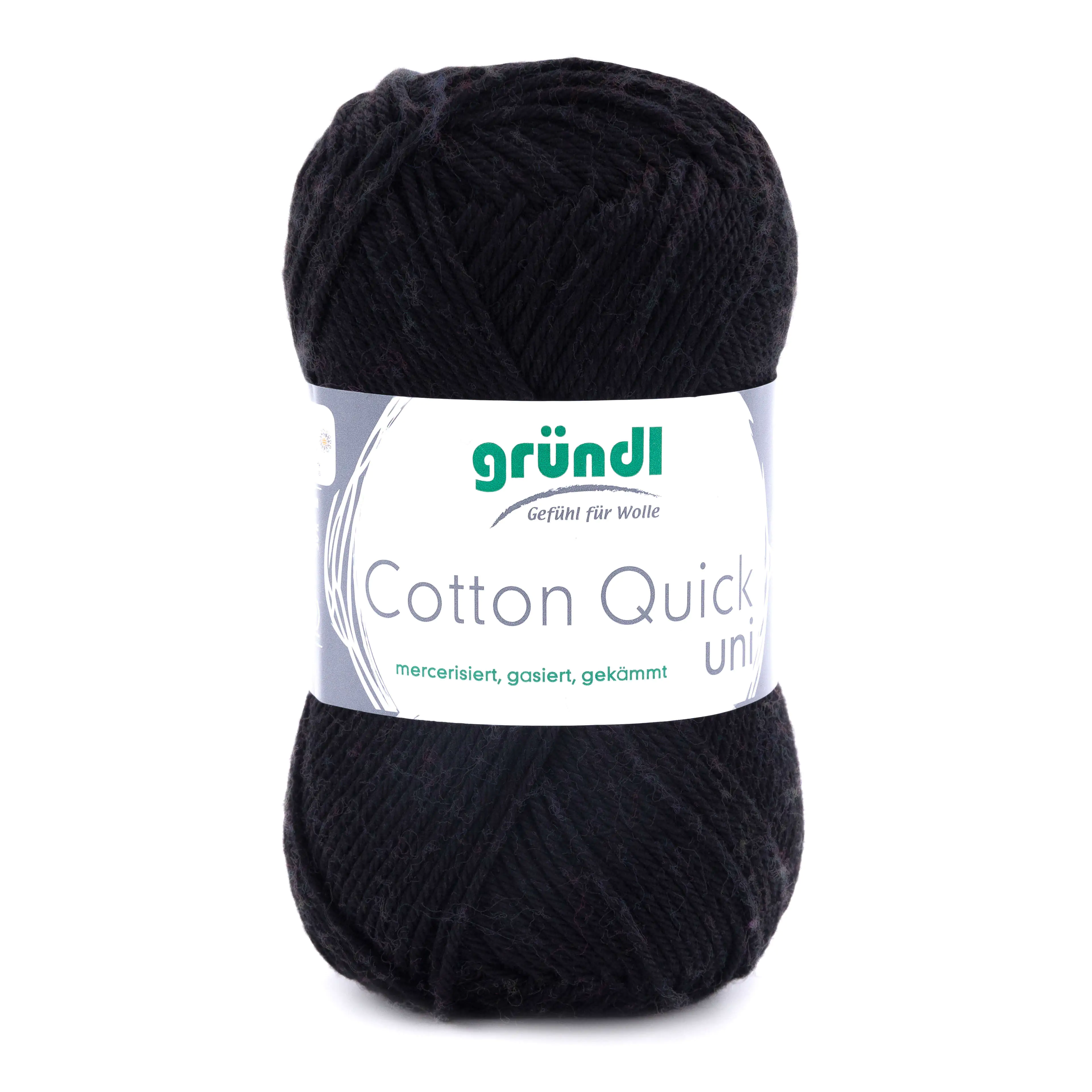 Gründl Wolle Cotton Quick 50 g uni schwarz