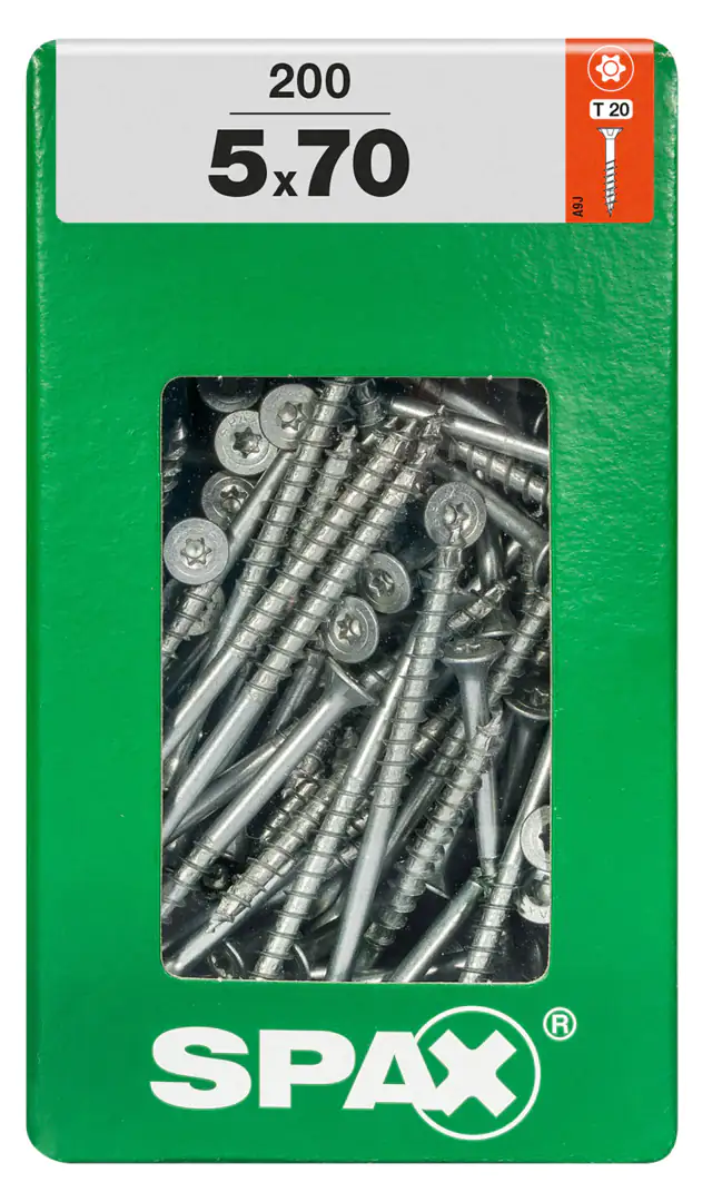 Spax Universalschrauben 5.0 x 70 mm TX 20 Senkkopf - 200 Stk. Spax Universalschrauben 5.0 x 70 mm TX 20 Senkkopf - 200 Stk.