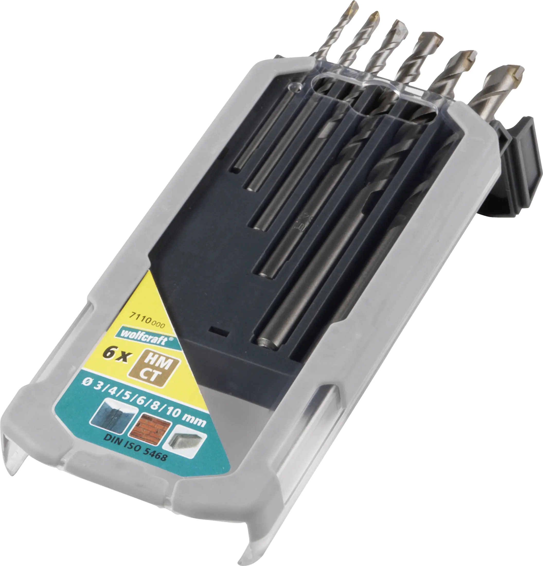 Wolfcraft Spezial-Betonbohrer-Set HM 7110000 Ø 3 - 10 mm 6-teilig Rundschaft Wolfcraft Spezial-Betonbohrer-Set HM 7110000 Ø 3 - 10 mm 6-teilig Rundschaft