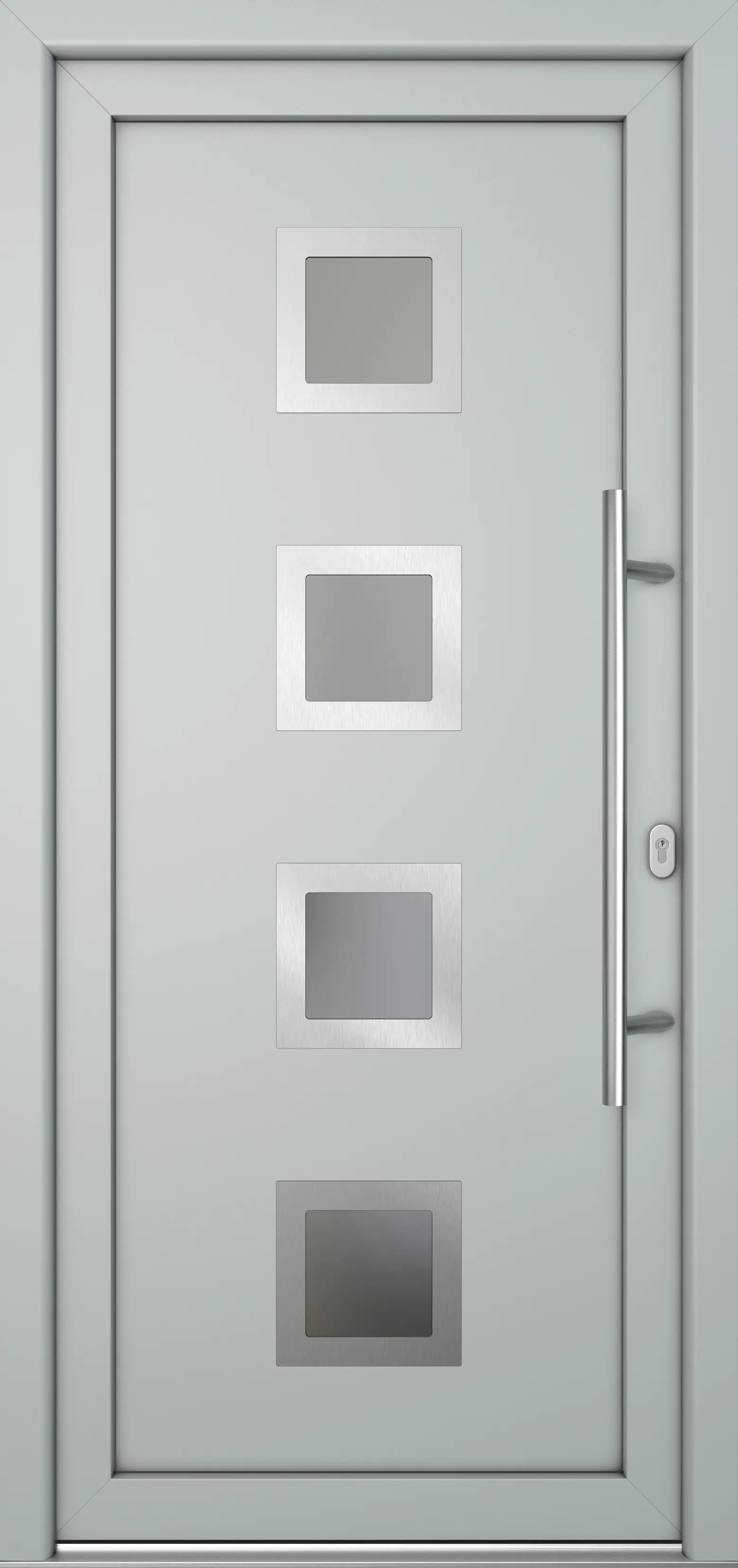 Meeth Haustür Signum Pro PVC Modell 84 108 x 200 cm DIN Rechts weiß/lichtgrau Meeth Haustür Signum Pro PVC Modell 84 108 x 200 cm DIN Rechts weiß/lichtgrau