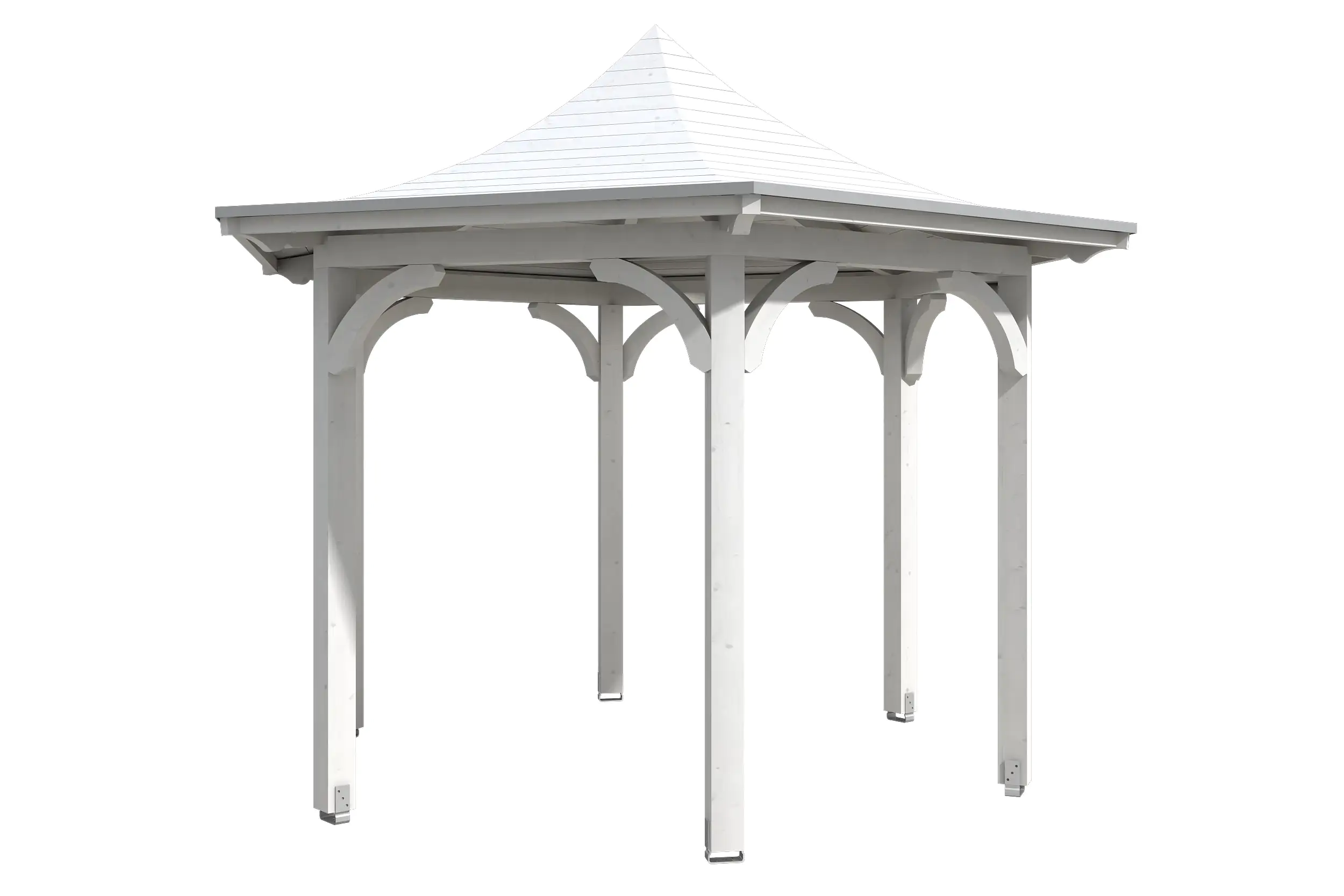 SKAN HOLZ Pavillon Versailles Leimholz, lasiert in Weiß