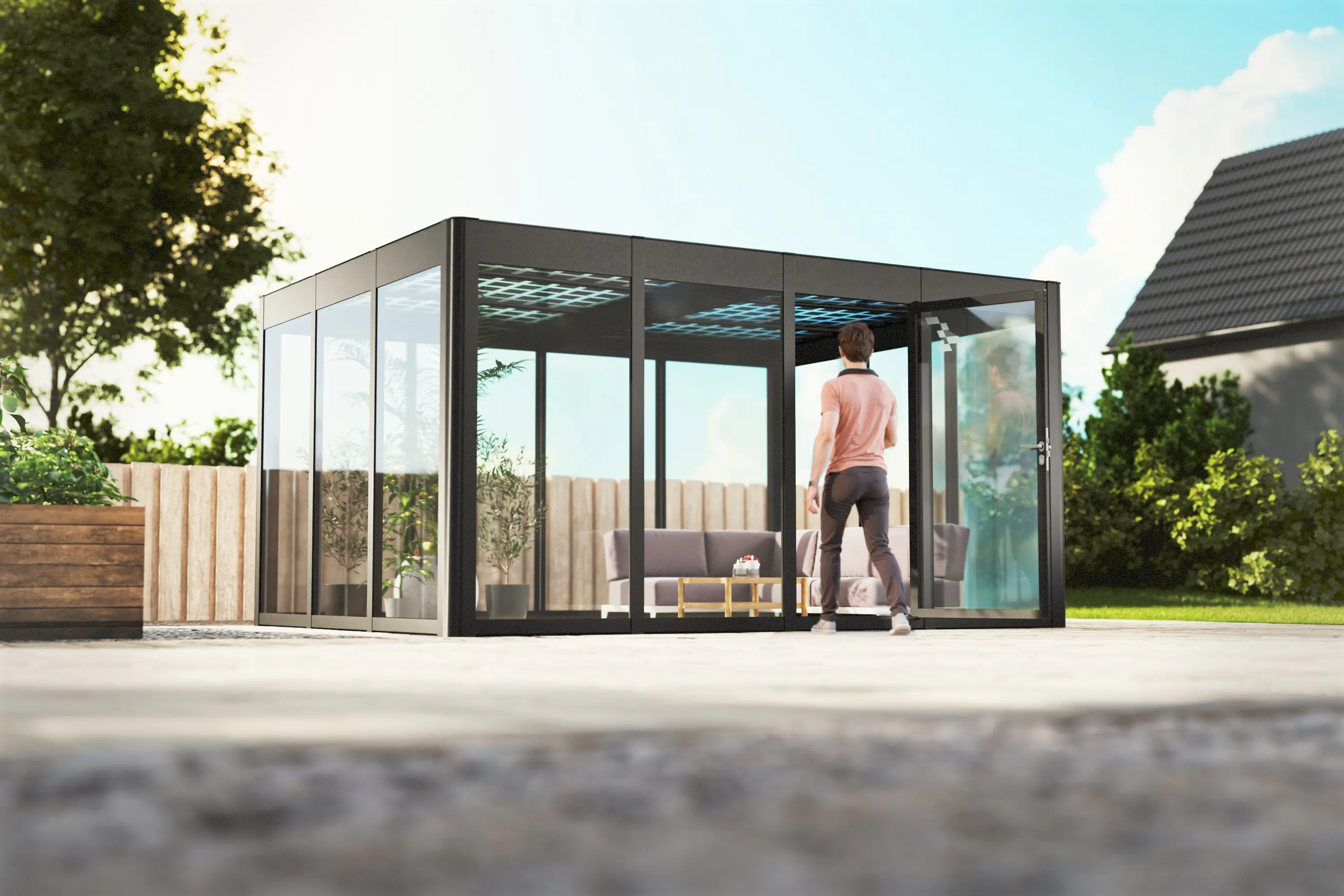 SunElements SunGarden Gartenhaus Energy 4.3 443 x 338 cm anthrazit-metallic SunElements SunGarden Gartenhaus Energy 4.3 443 x 338 cm anthrazit-metallic