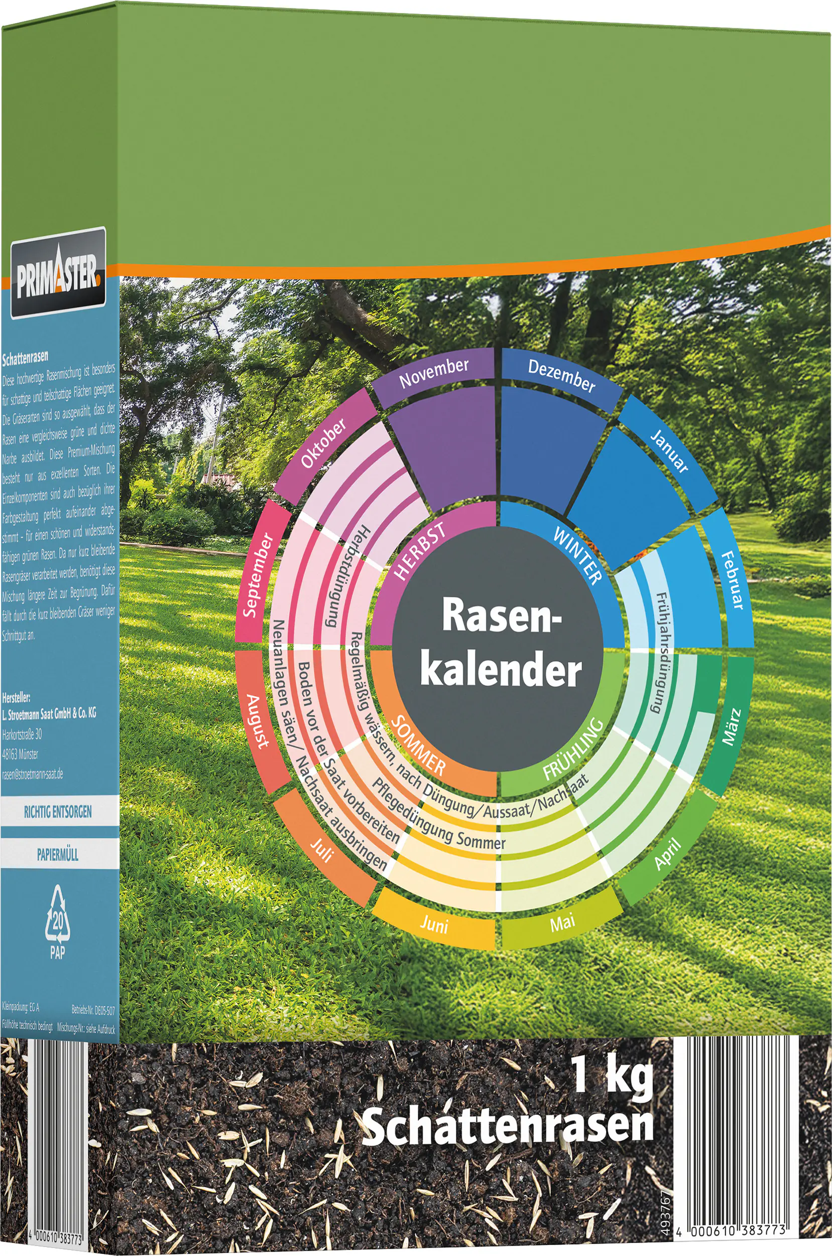 Primaster Schattenrasen 1 kg für ca. 50 m²